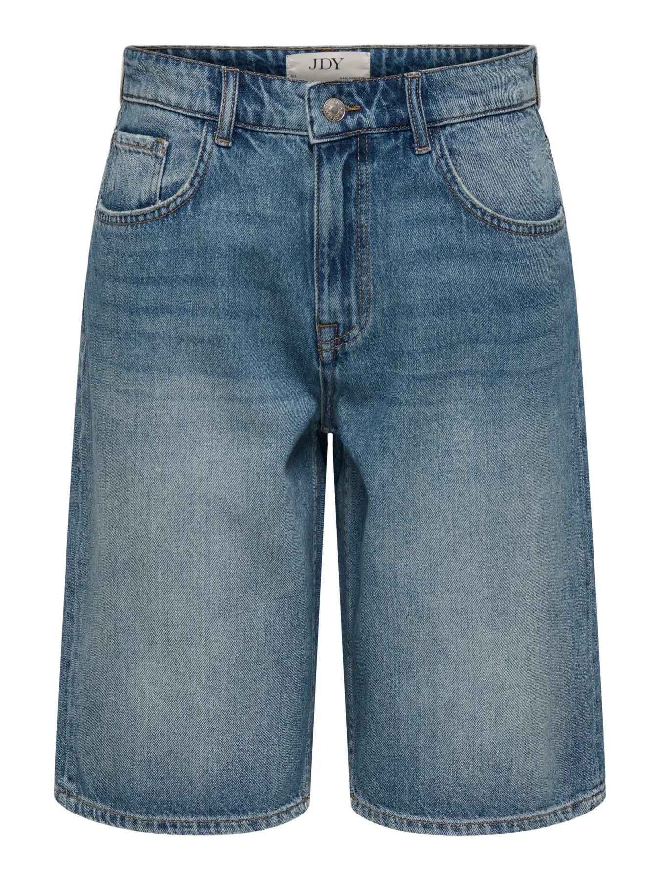JDYLINA MW BERMUDA SHORTS - Medium Denim Blue