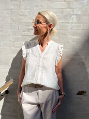 Caryn Frill Top Off White