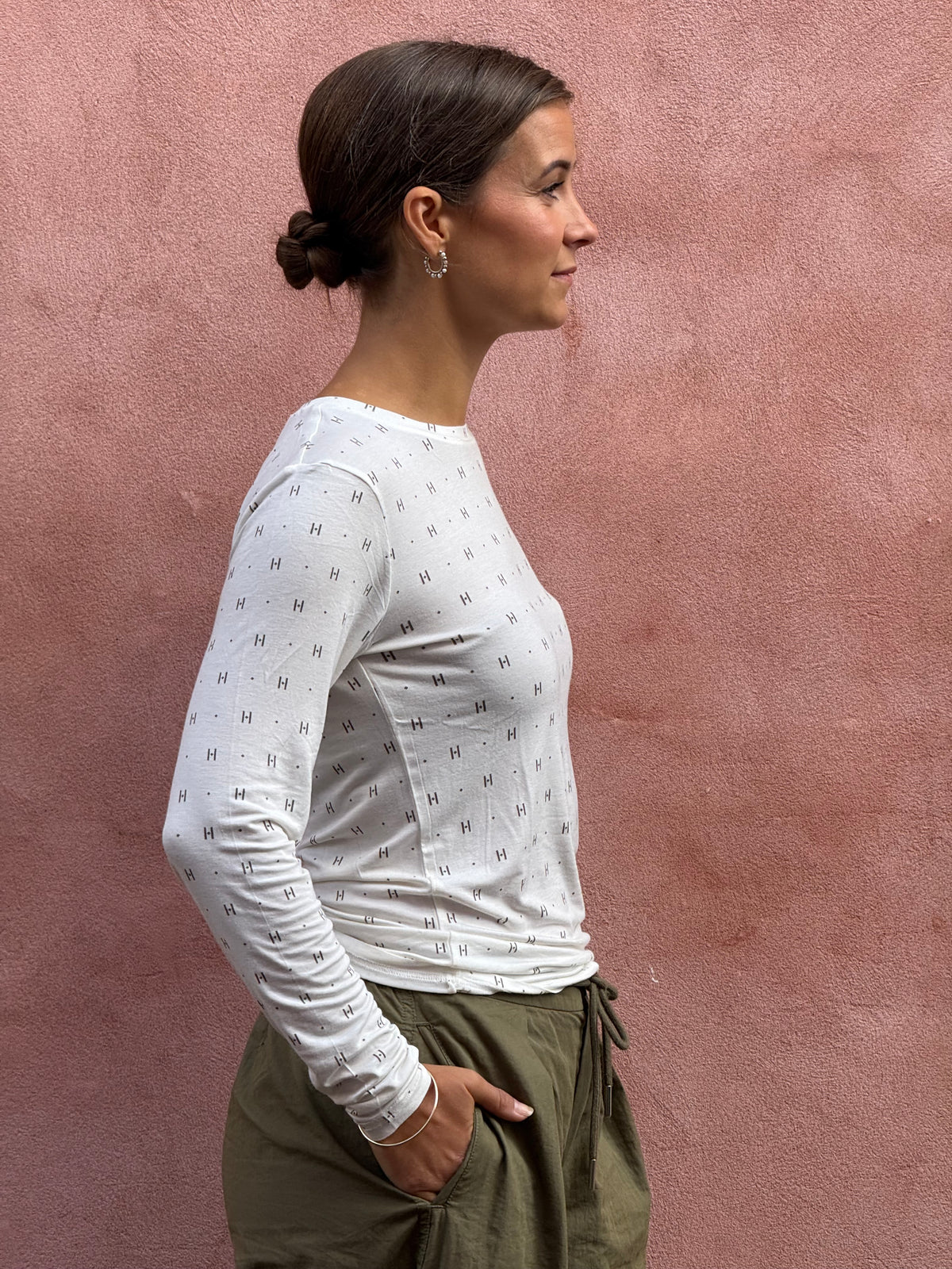 HTD tee l/s Cashmere Blend - White
