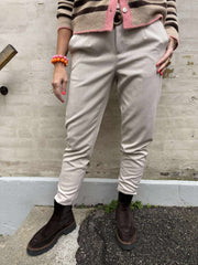 Lisa Slim Pant - Humus Melange