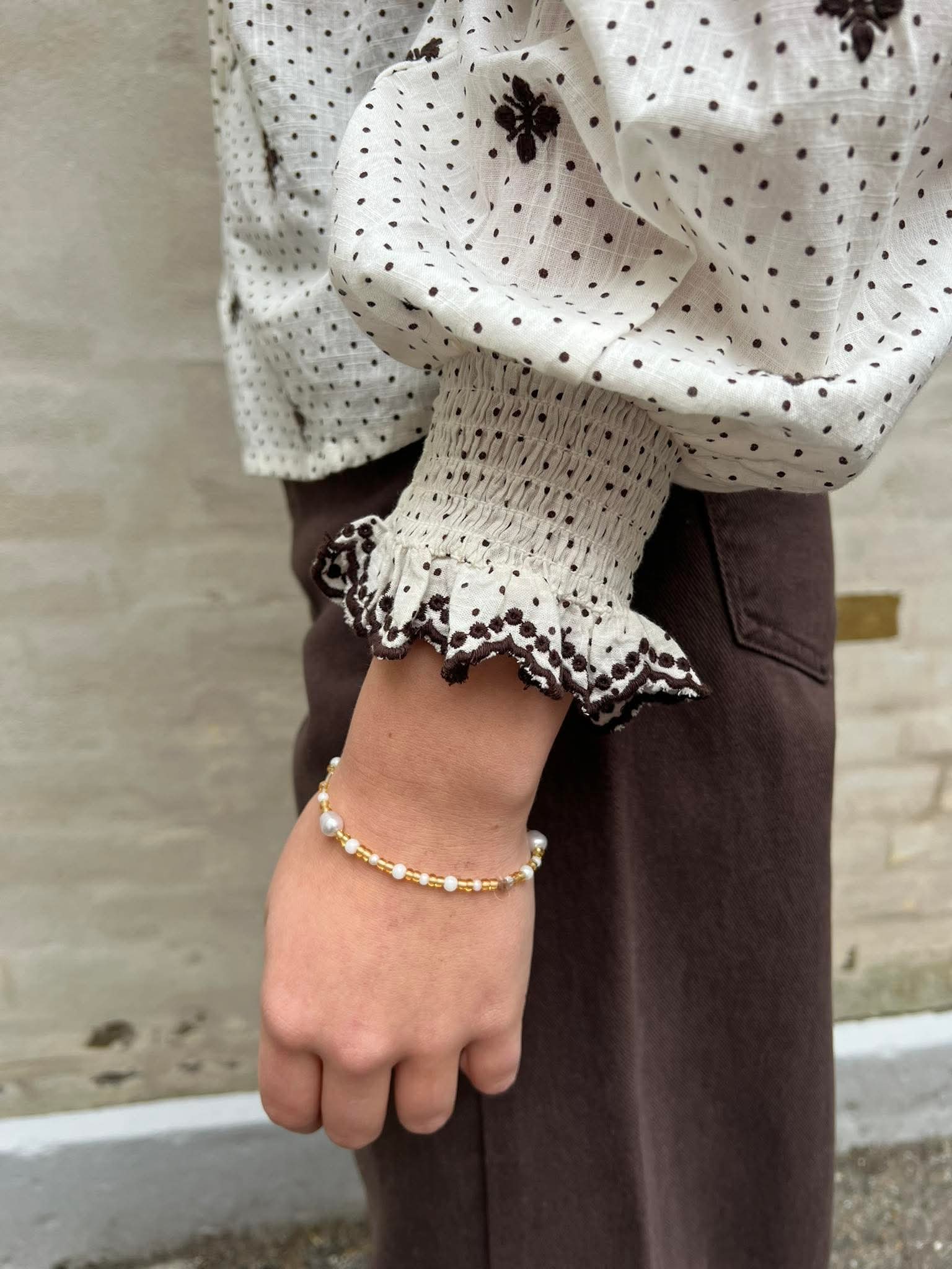 Degas Dot Blus - Off White