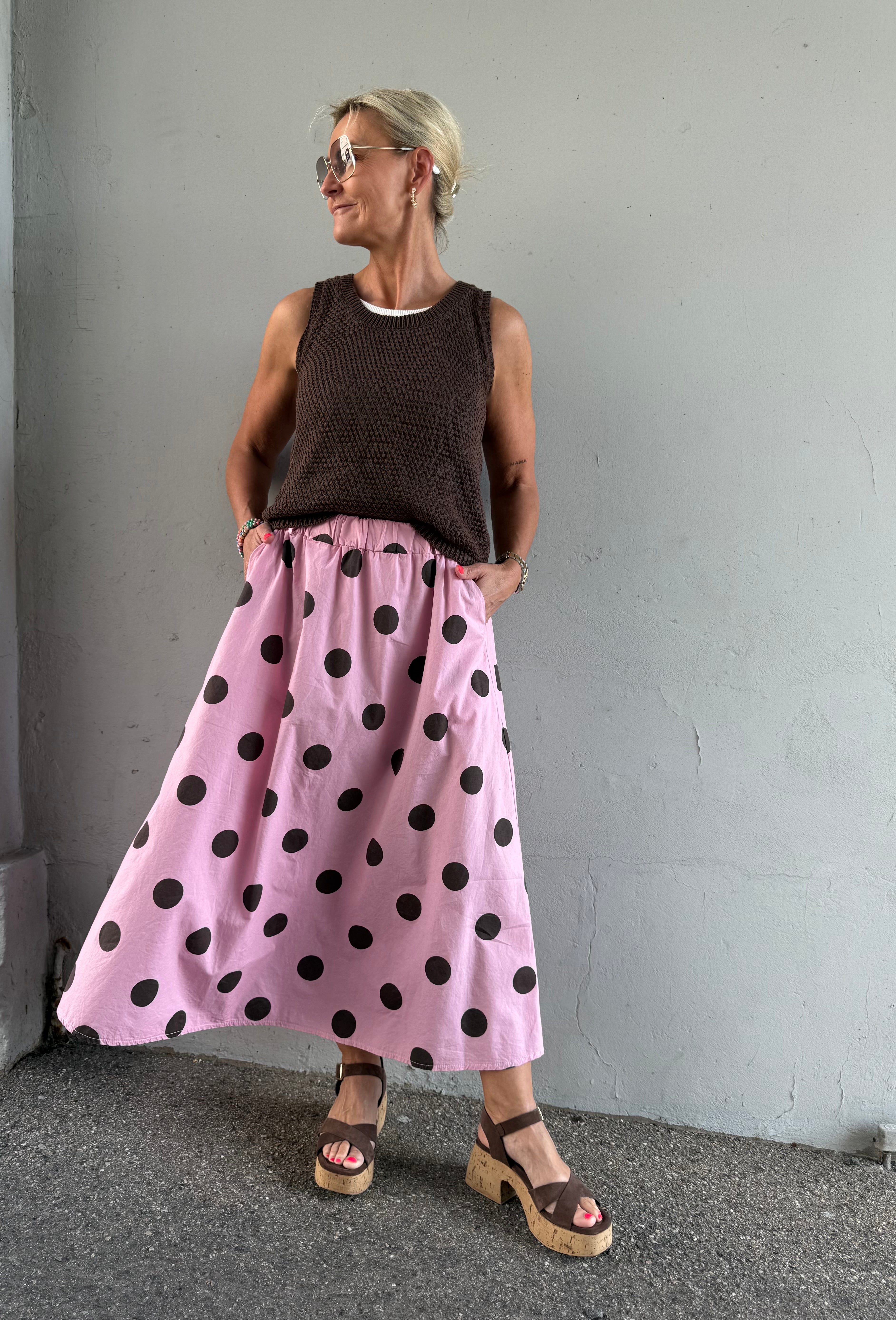 ABBIE Skirt - Rose Dot