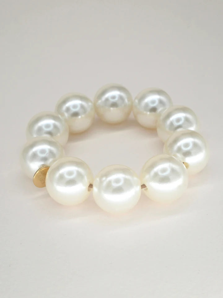 Shell Bichou Round Bracelet - Pearl