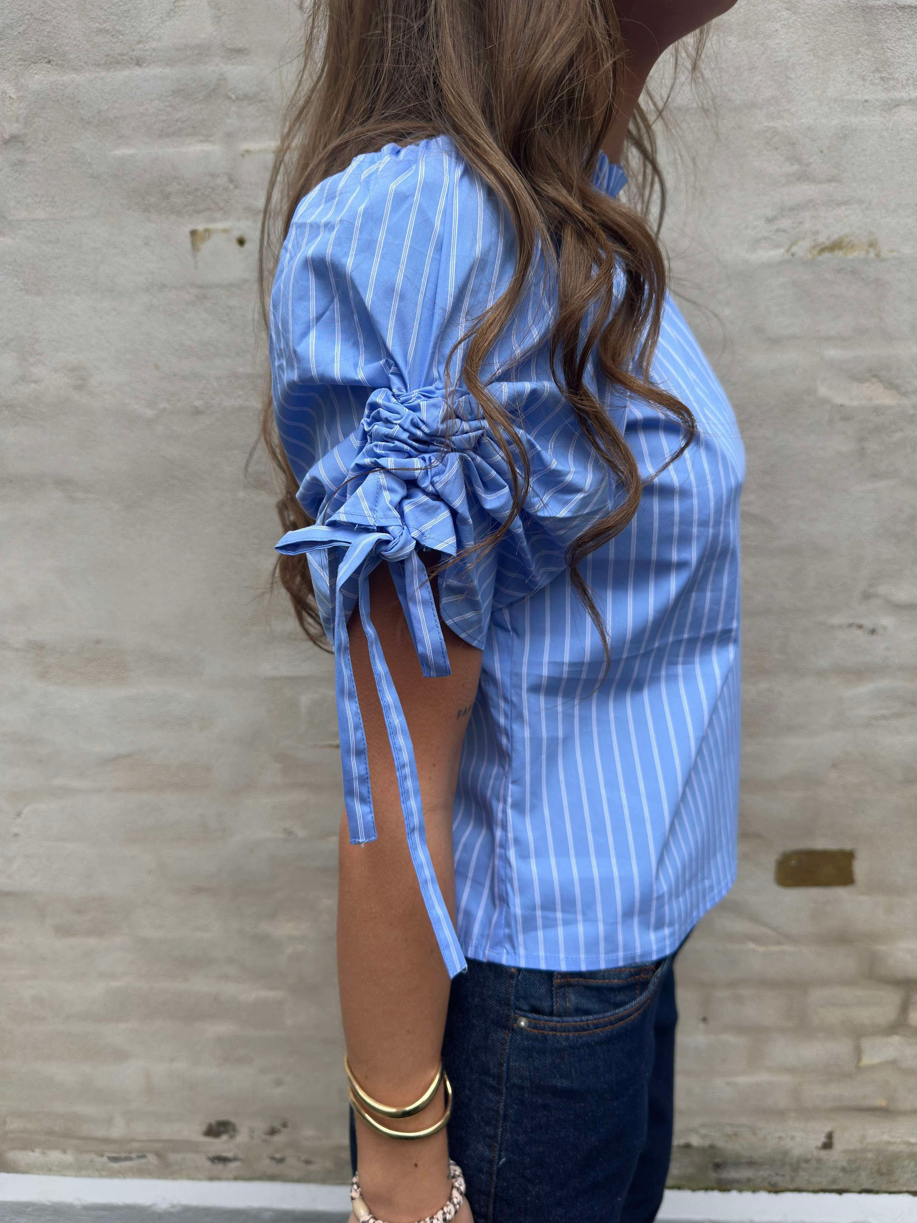 Divia puff blouse pale blue