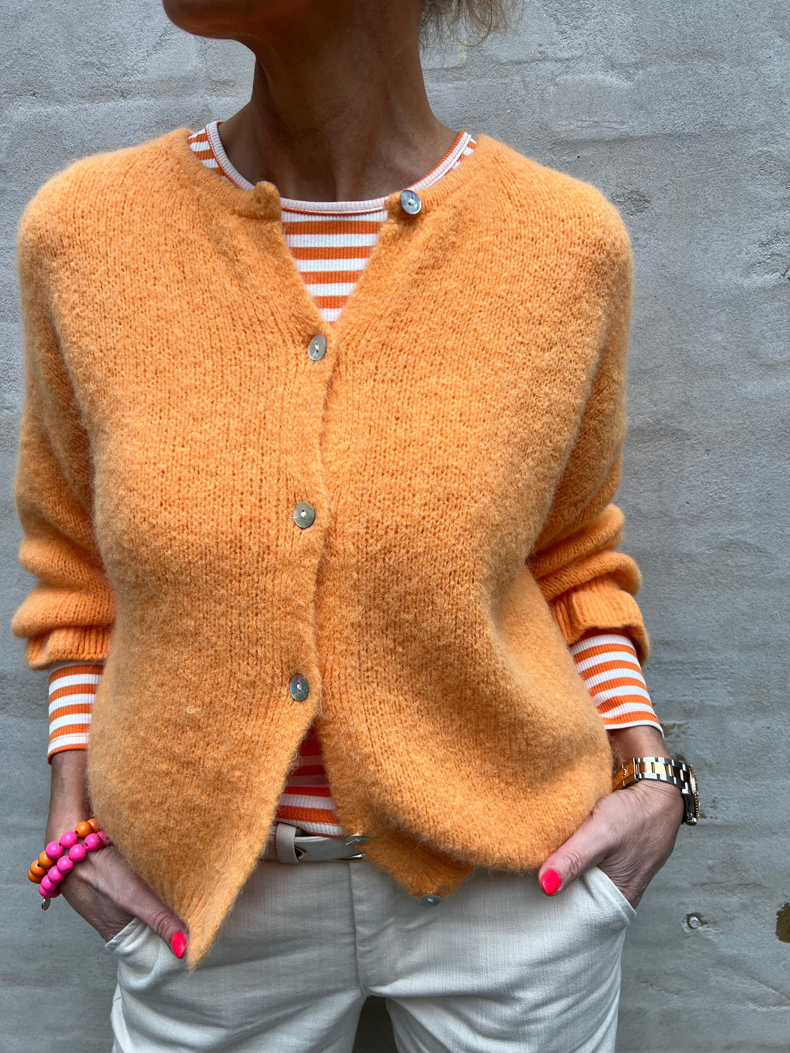 Juliana knit cardigan orange