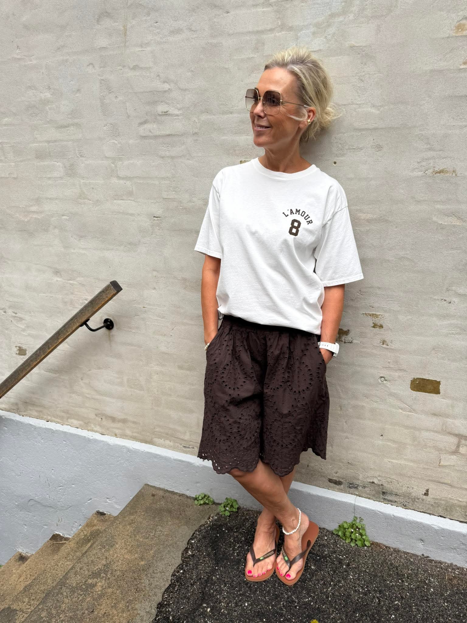 L´Amour Tee - White/Brown