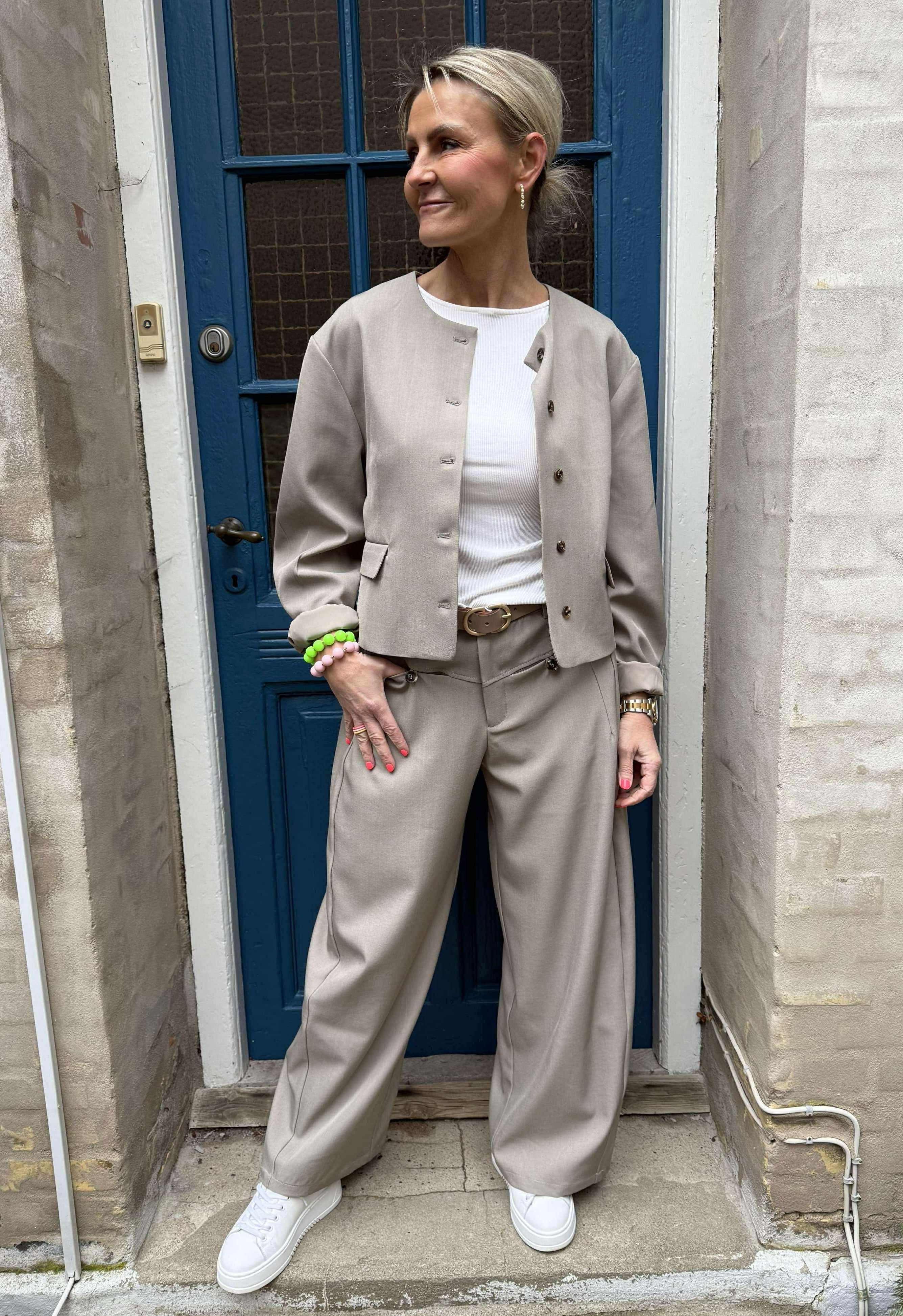 Massie Structure Pants - Warm Grey