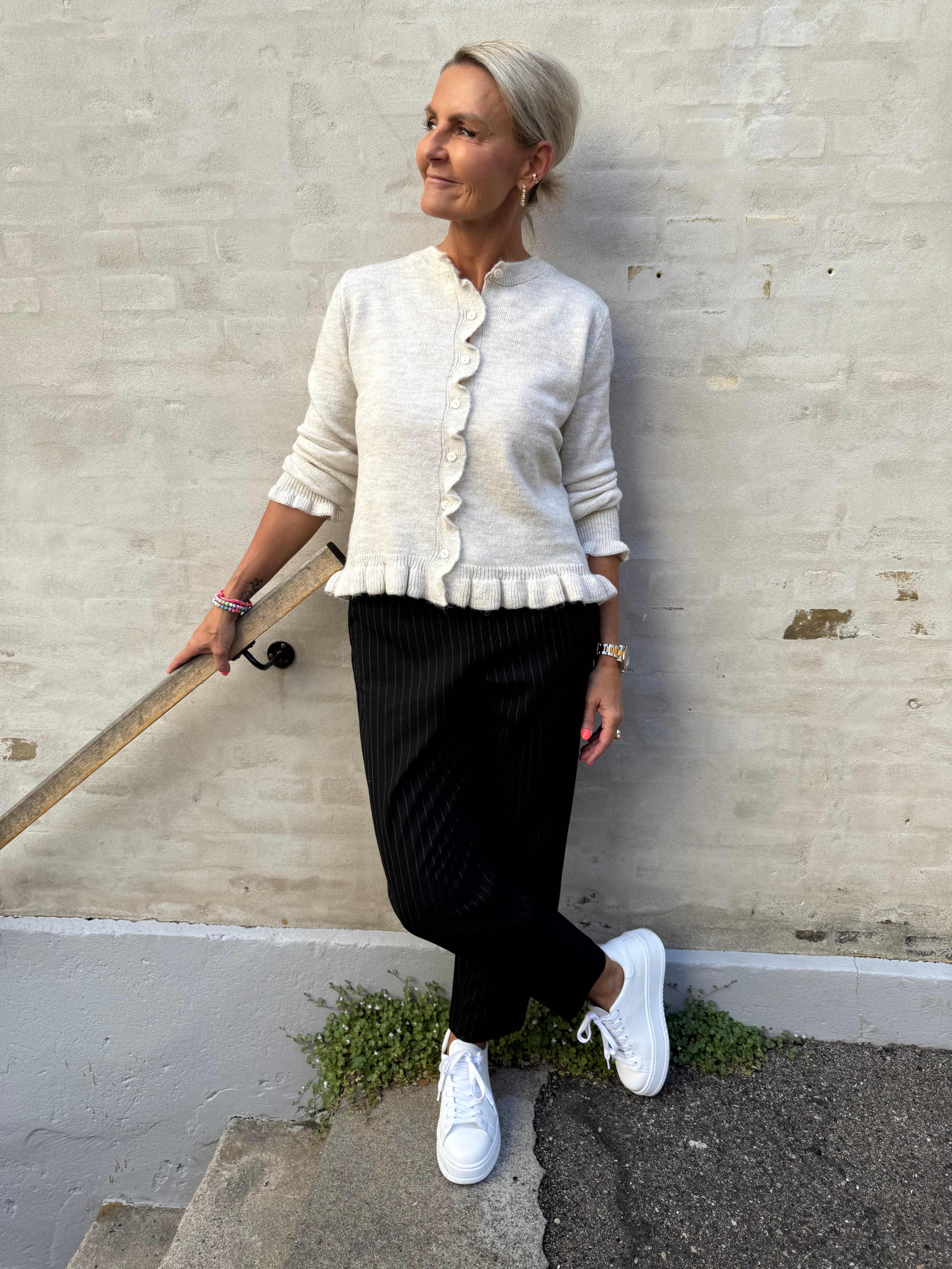 Lisa Slim Pant - Black/Grey