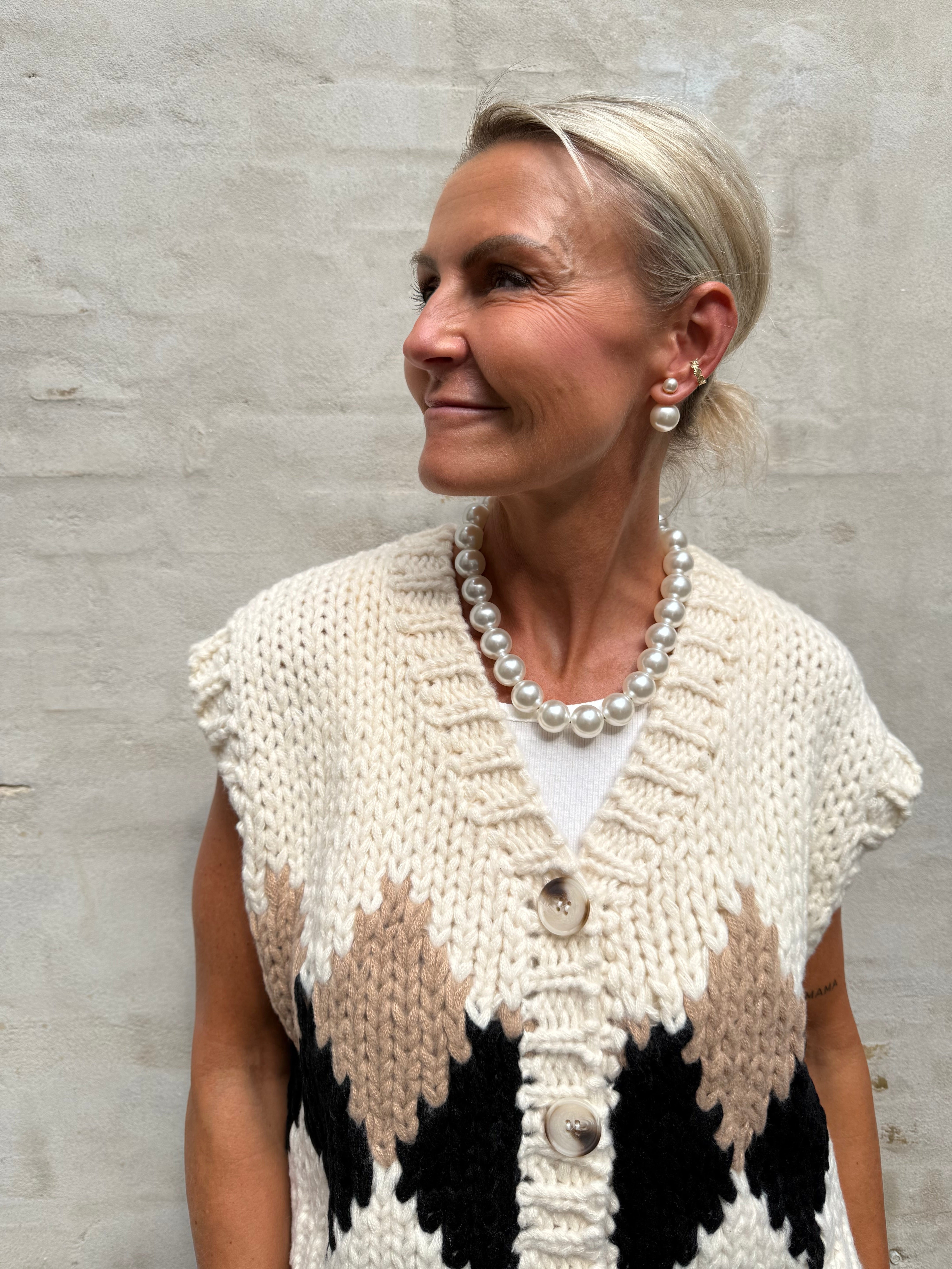 Shell Bichou Round Necklace - Pearl