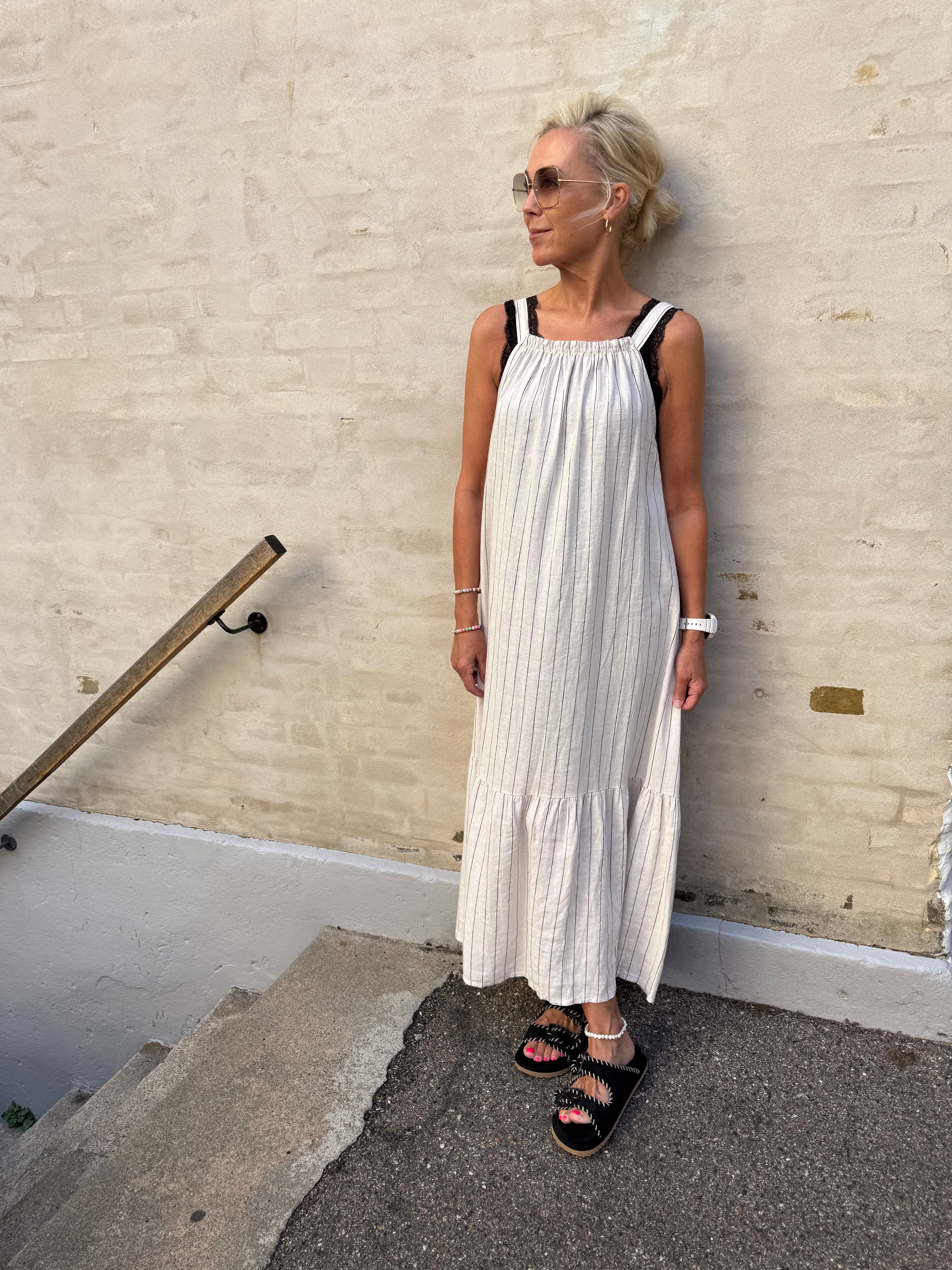 Avenia Dress - Sabbia Stripe