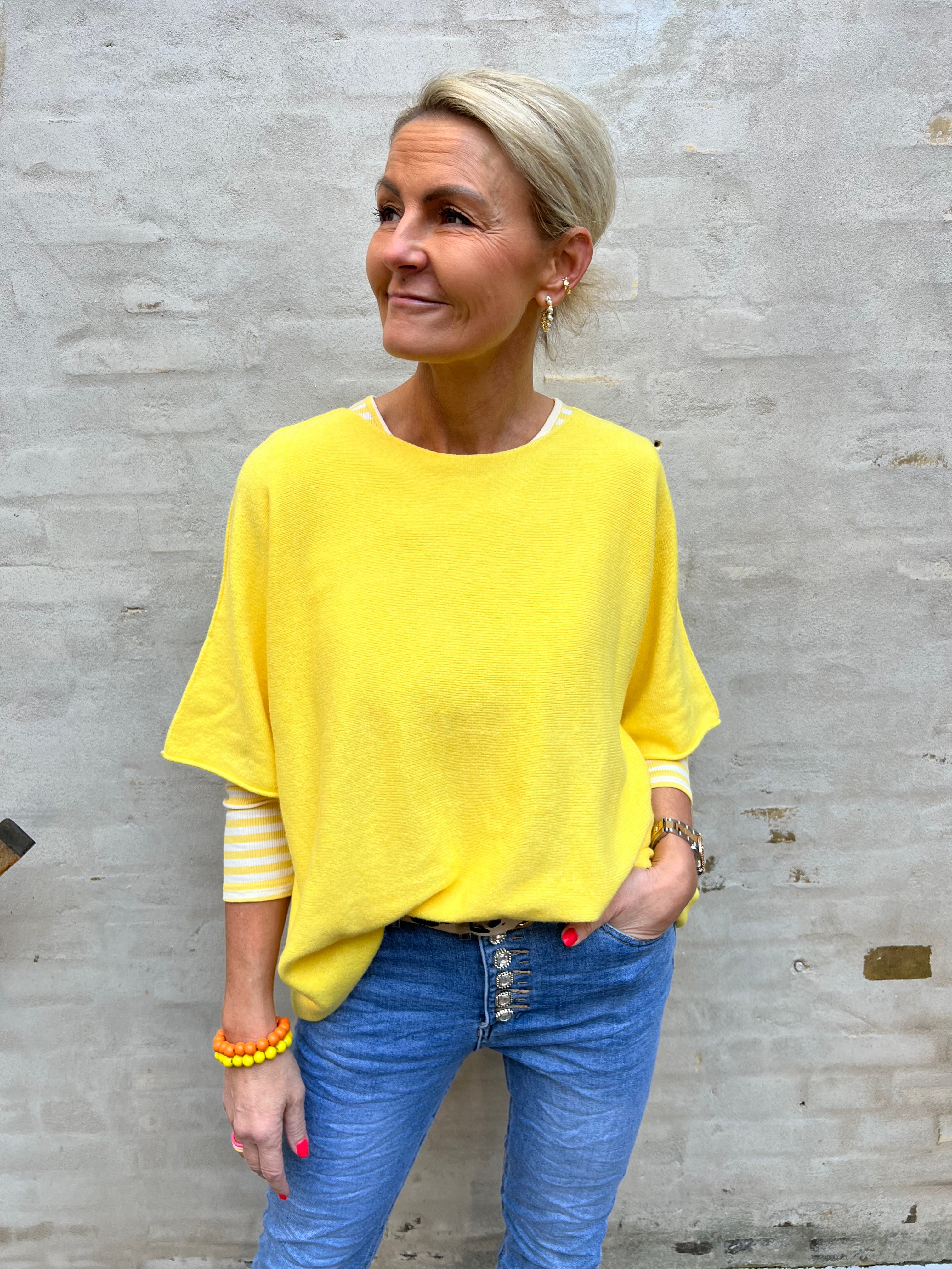 Josiane ls tee Giallo/Greggio