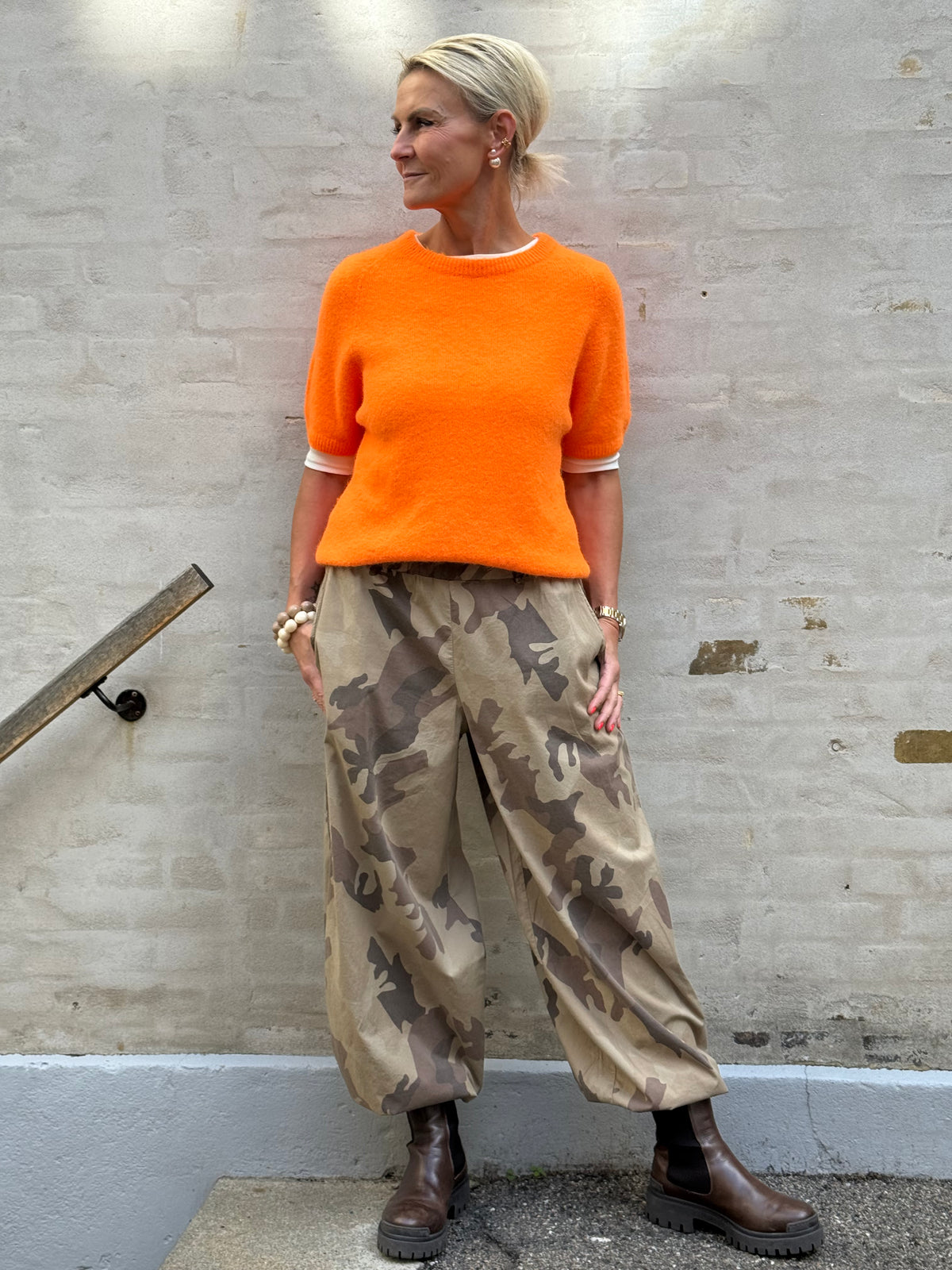 ALLY Balloon Pant - Brown Carmouflage