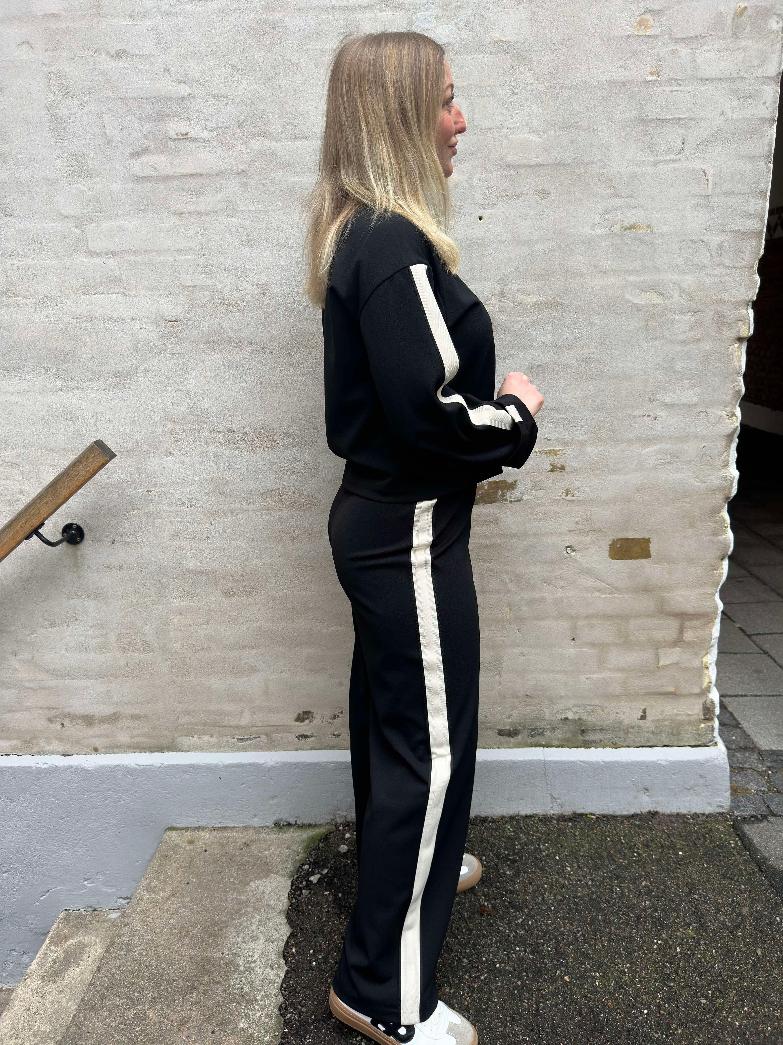 Berlin wide panel pant black