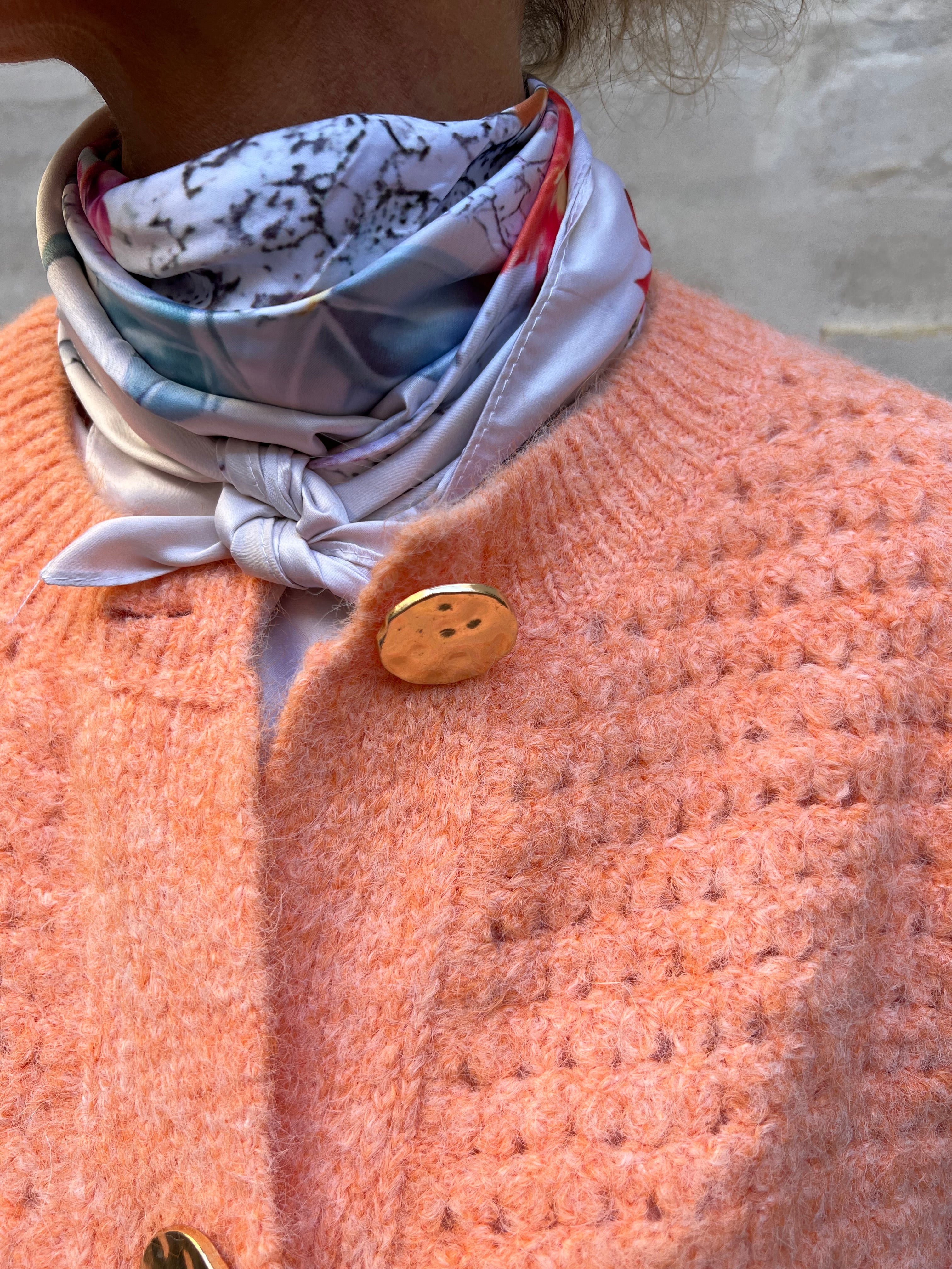 Gilet cardigan orange