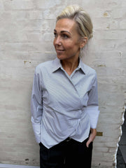 Fenli Striped Shirt - Grey