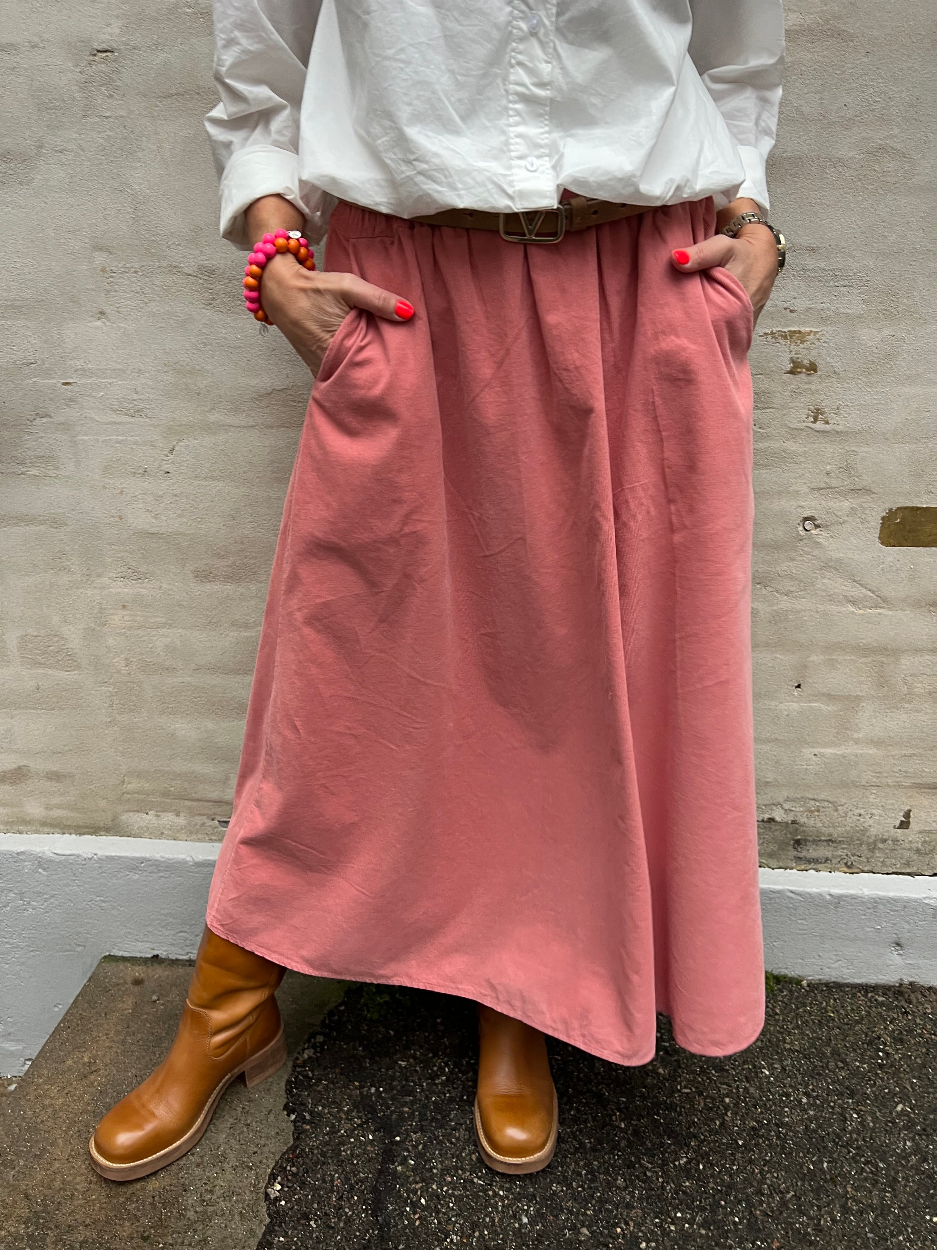 PREORDER-Cooper corduroy skirt dust rose