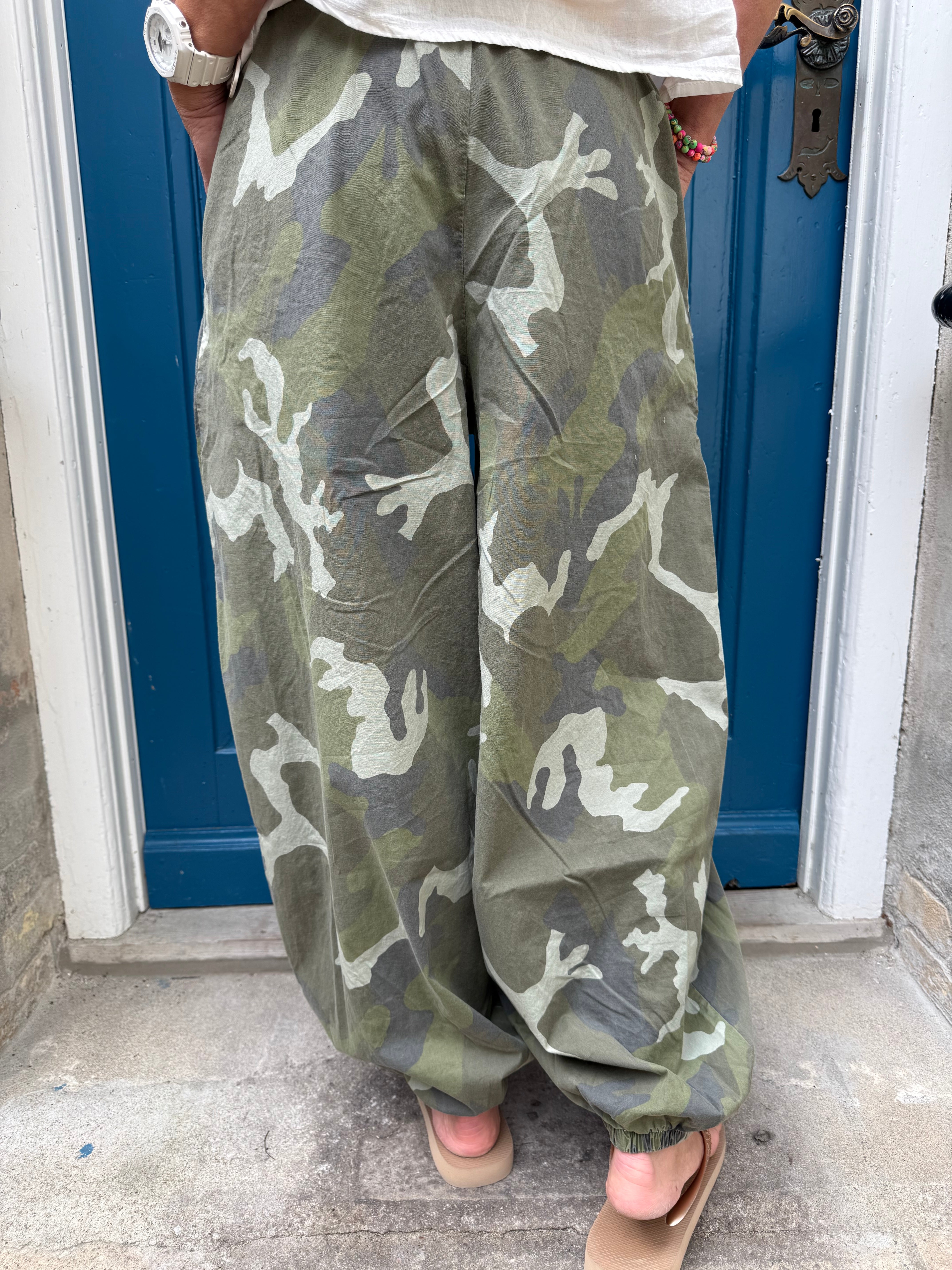 PREORDER- ALLY Balloon Pant - Army Carmouflage
