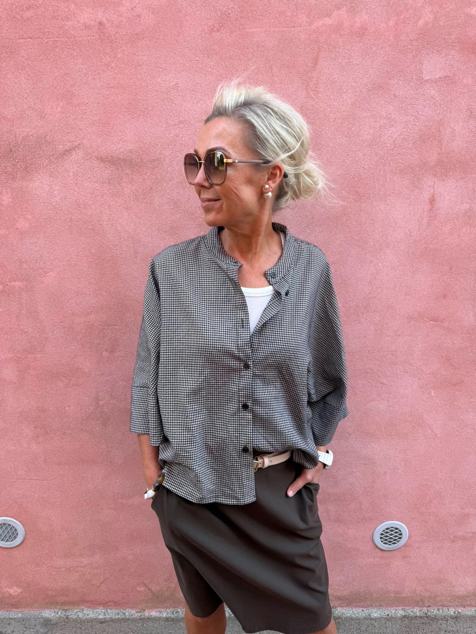 MANON loose shirt - Coffee