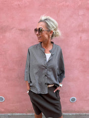 MANON loose shirt - Coffee