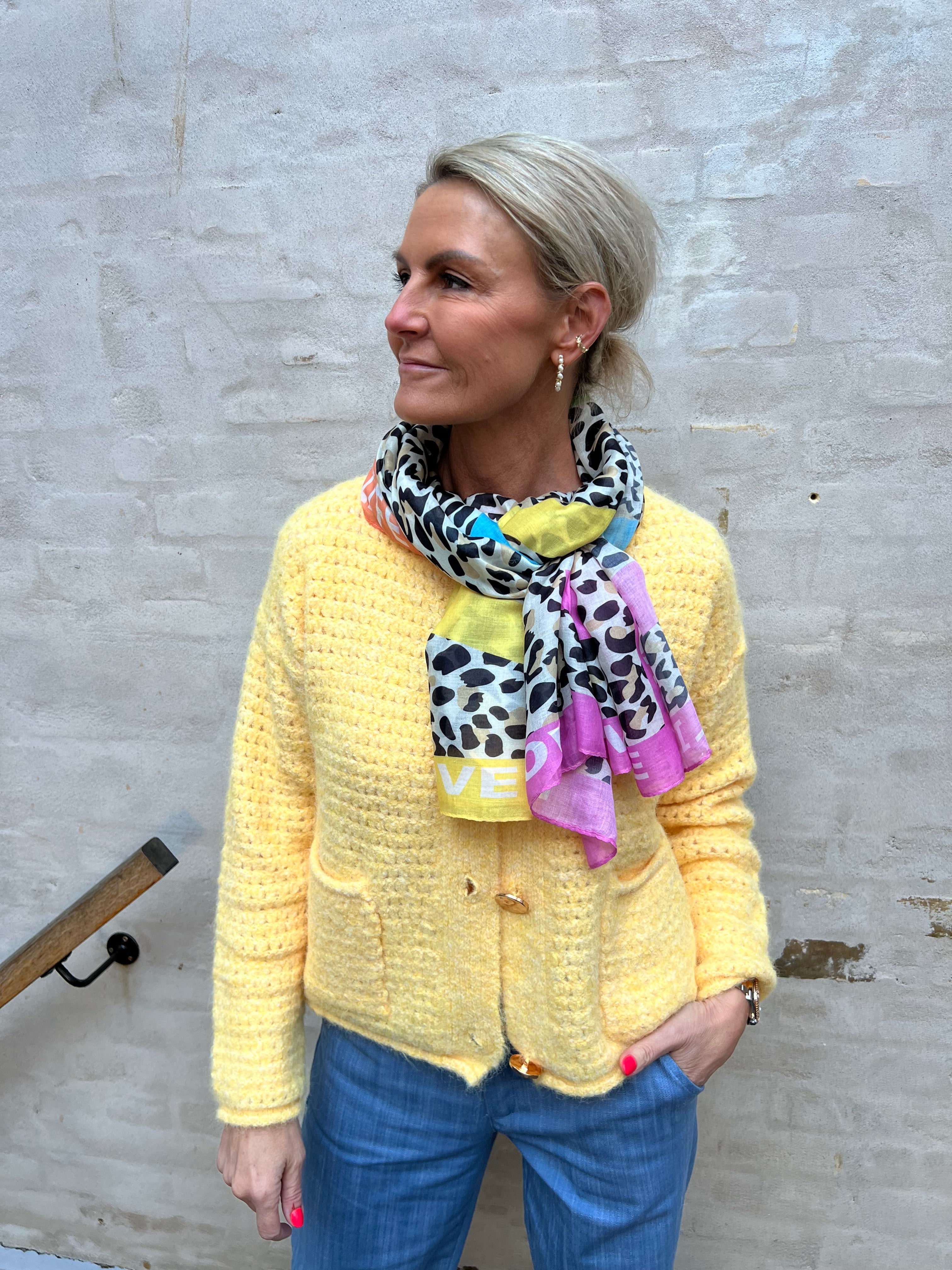 Gilet cardigan jaune