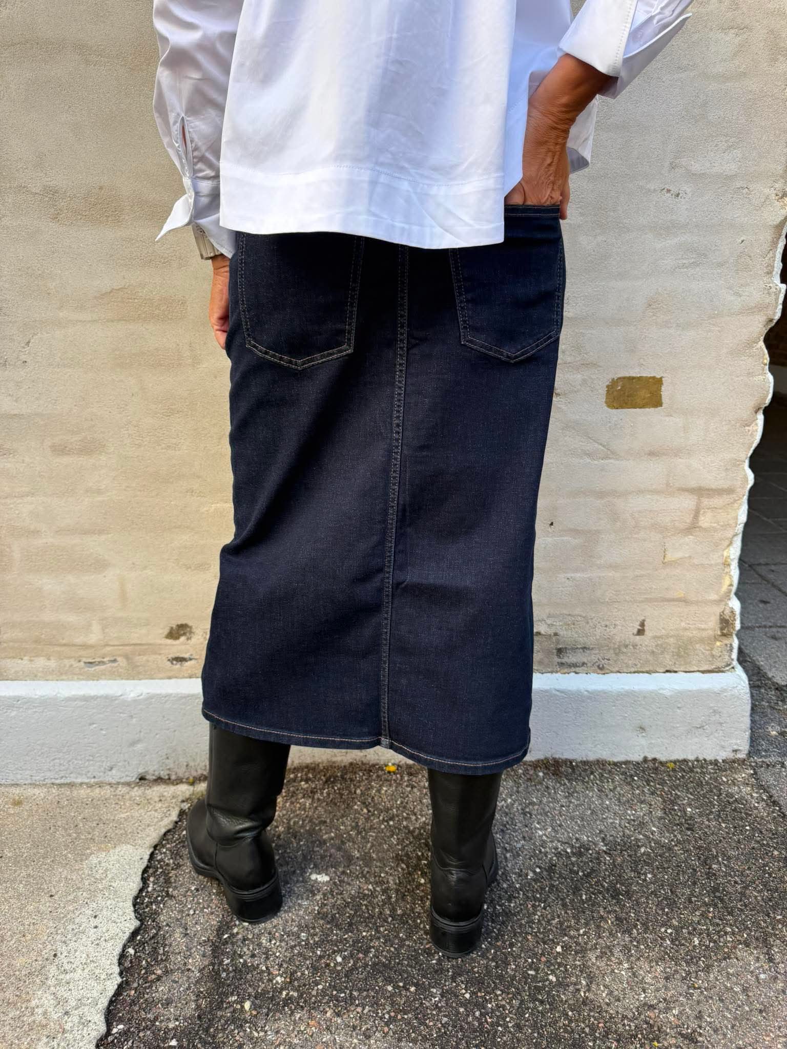 High Waist Skirt - Rinse soft Washed