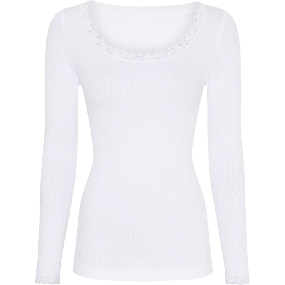 Frida T-shirt LS - Bianco