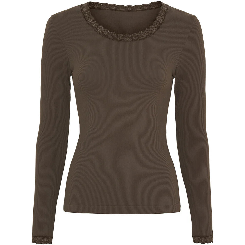 Frida T-shirt LS - Noce