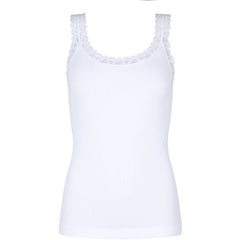 Frida rib top bianco