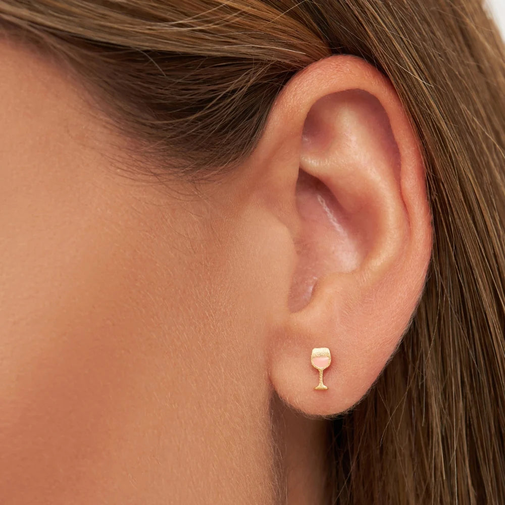 Friday Rosé ørering 1 stk - Gold plated