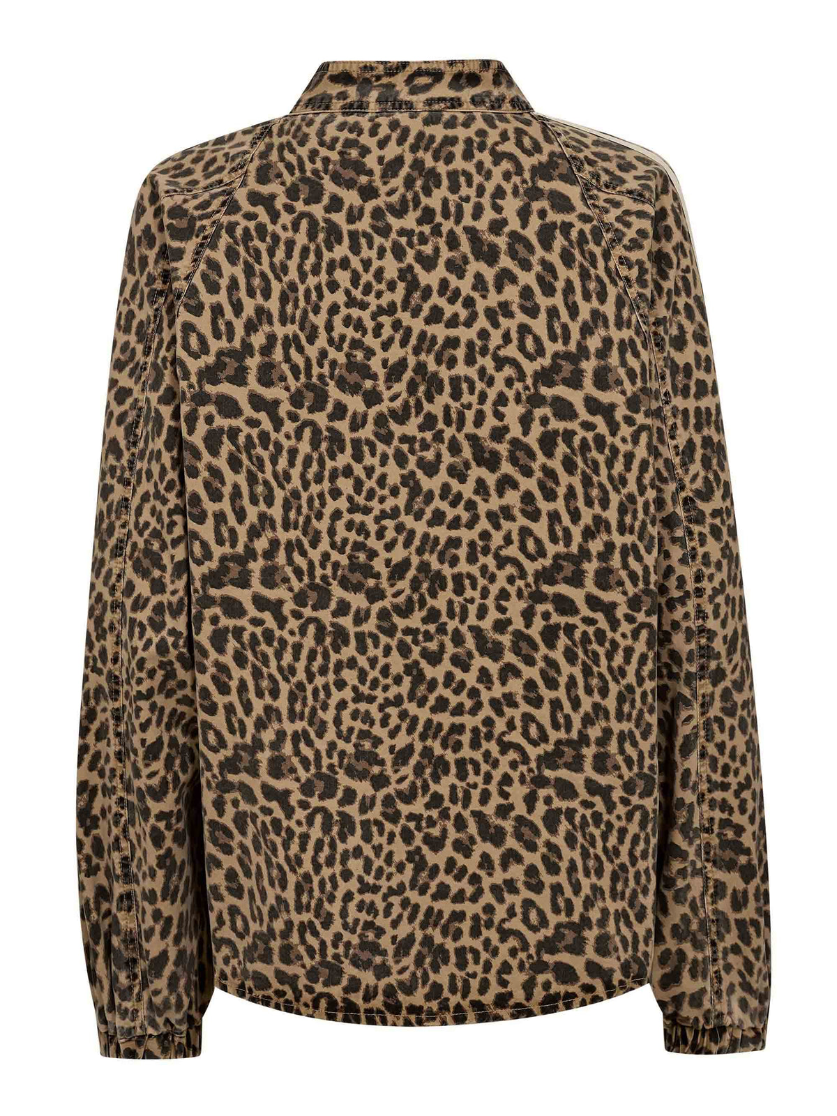 BasmaGO Jull Jacket Shirt - Leopard Print/Cream Stripe