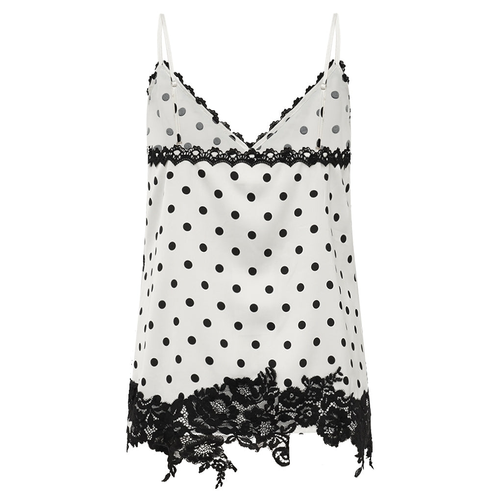 DagnyGO Jo Top - Latte Black Dots