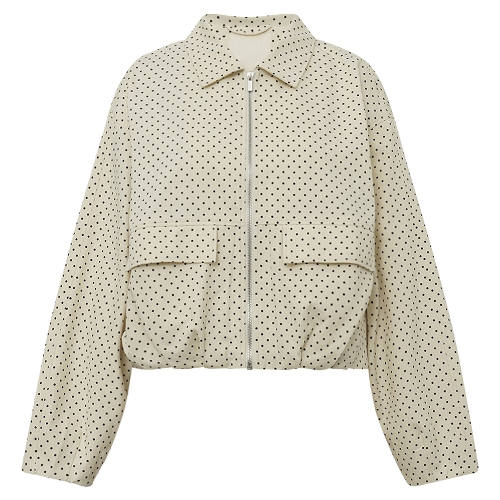 DoveGO Jacket - Creme Black Dots