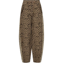 JulietteGO Cargo Pants - Leopard Print/Cream Stripe