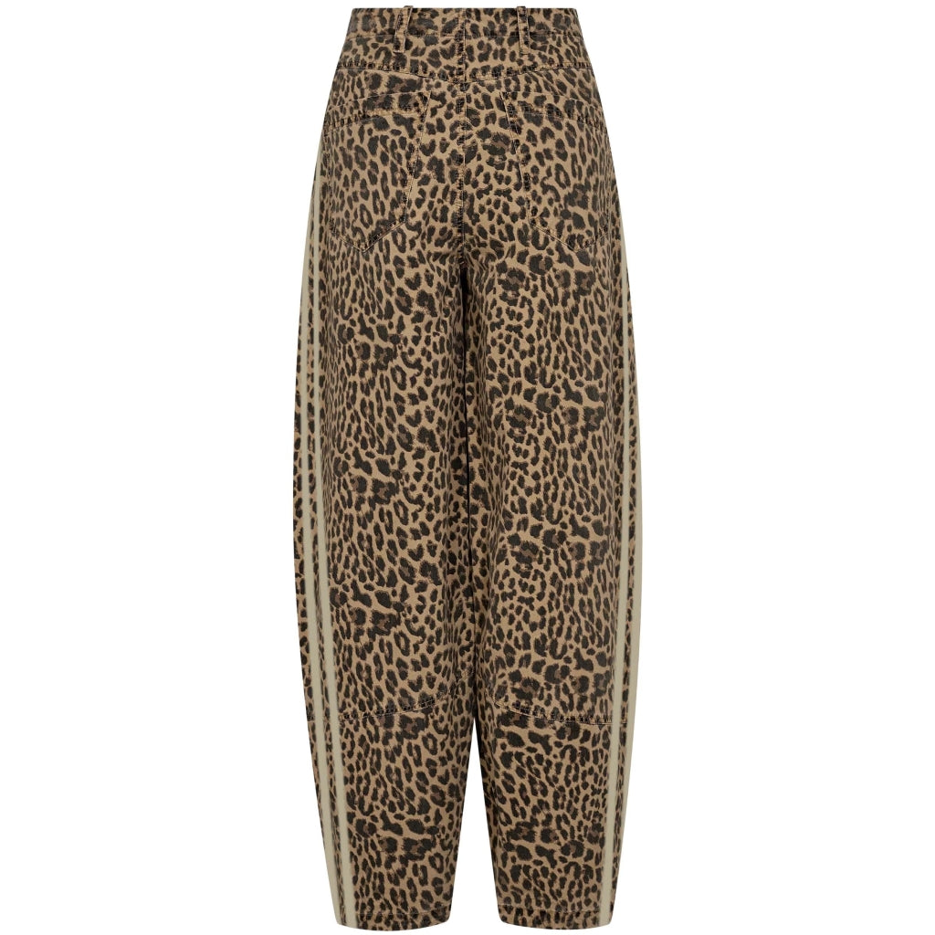 JulietteGO Cargo Pants - Leopard Print/Cream Stripe