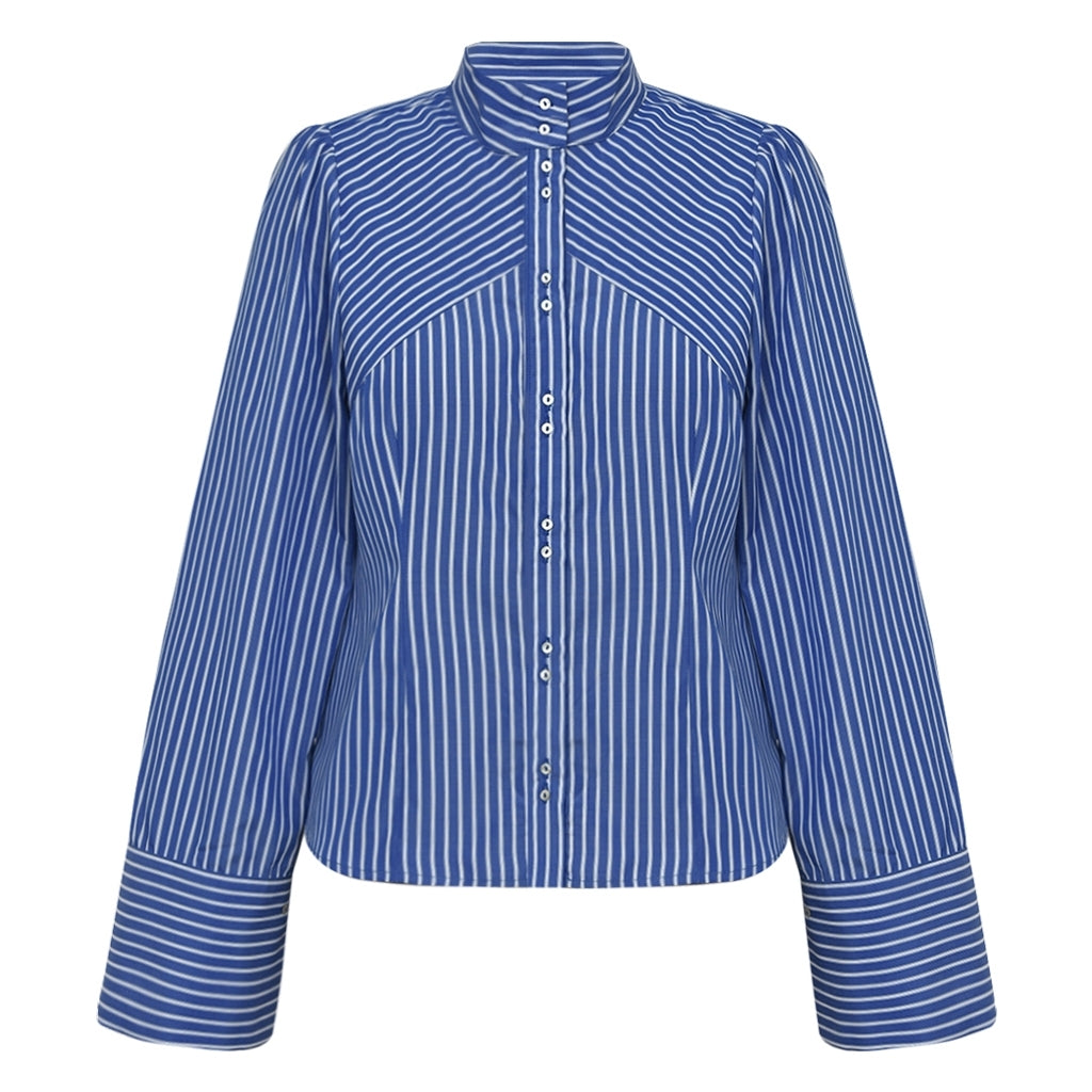 MicallaGO Shirt - Blue-white stripes