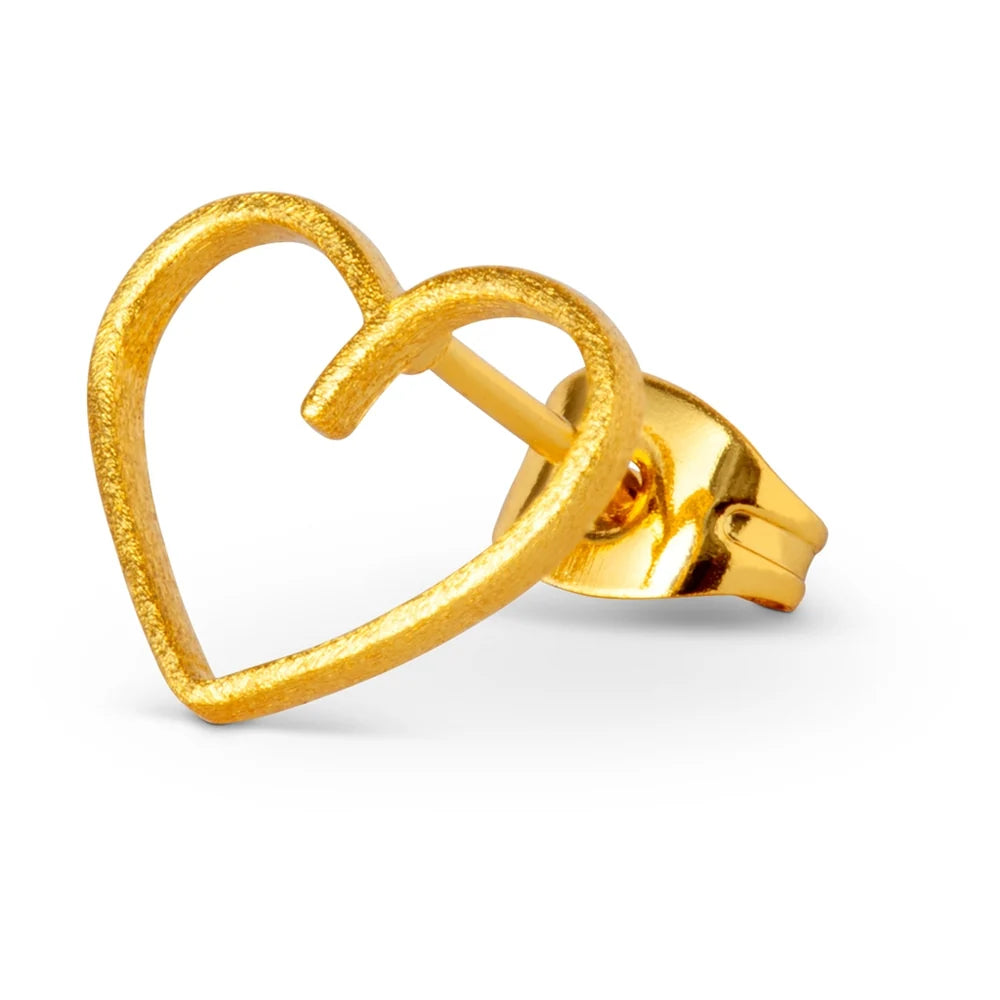 Happy Heart ørering 1 stk - Guld
