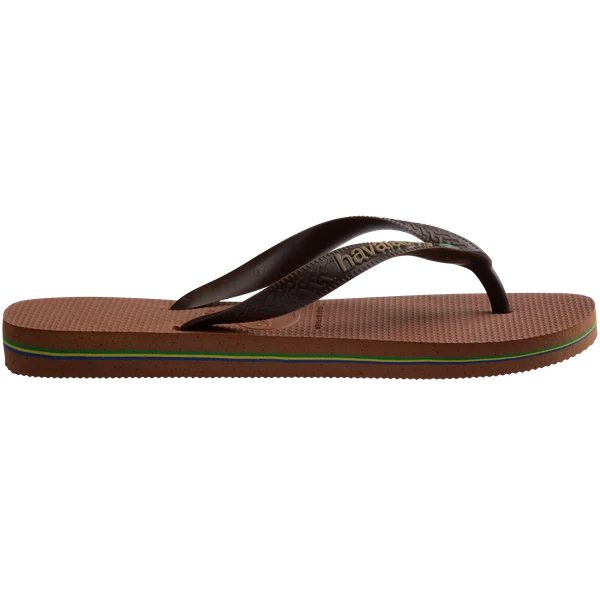 Hav Brasil Logo Flip Flops - Rose/Coffee