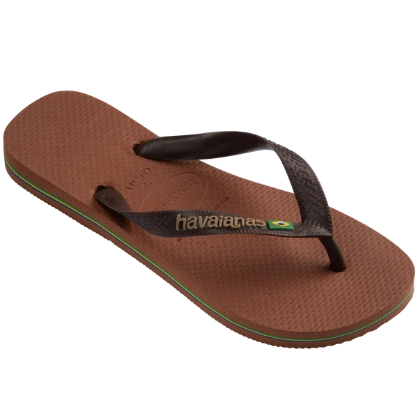 Hav Brasil Logo Flip Flops - Rose/Coffee