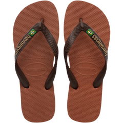 Hav Brasil Logo Flip Flops - Rose/Coffee
