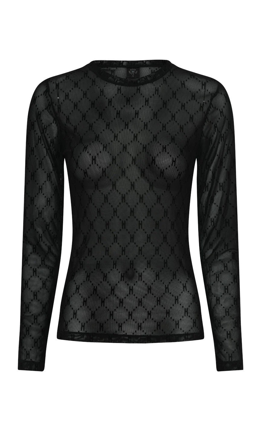 Mesh blouse black-9