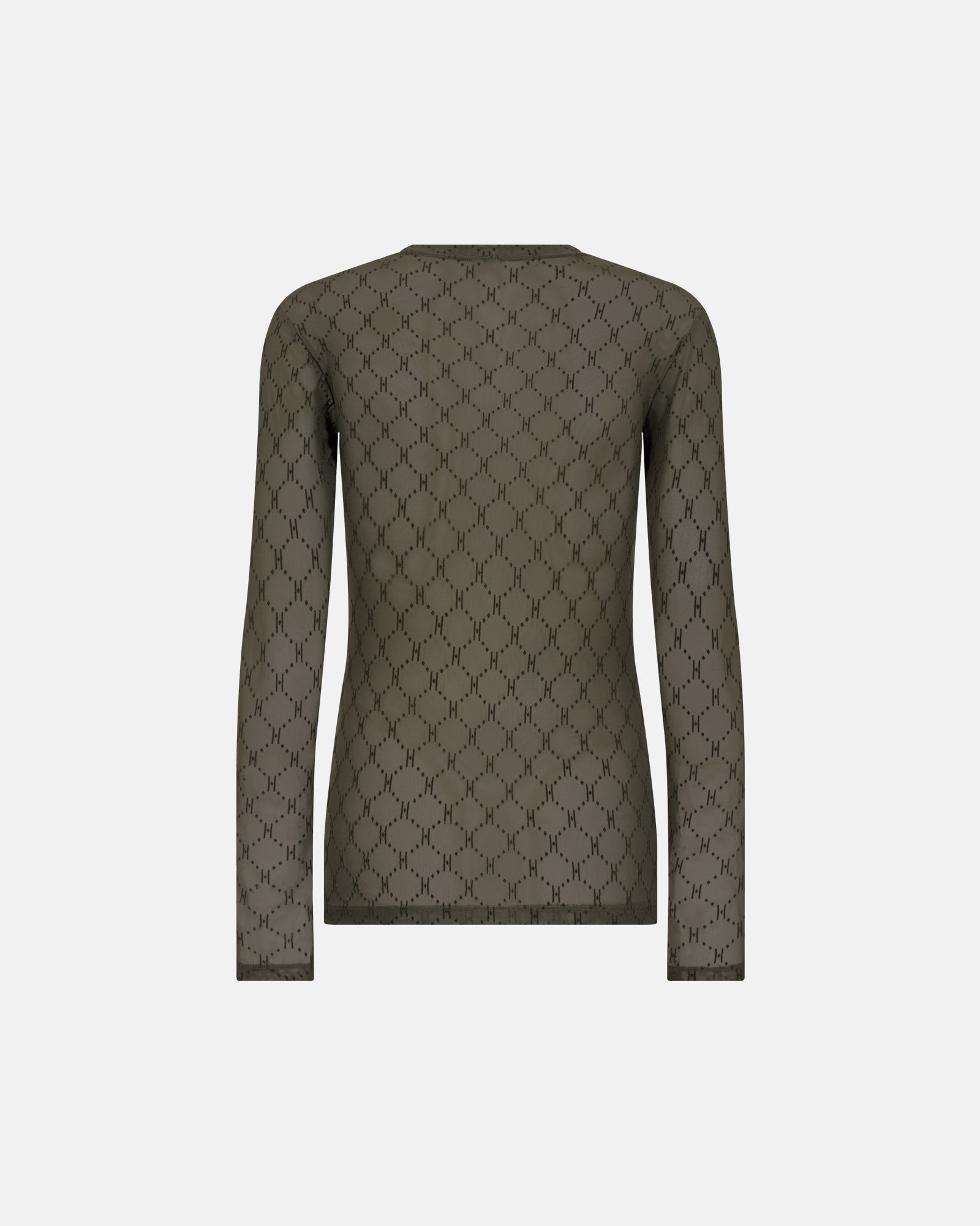 Mesh Blouse Logo - Dark Green