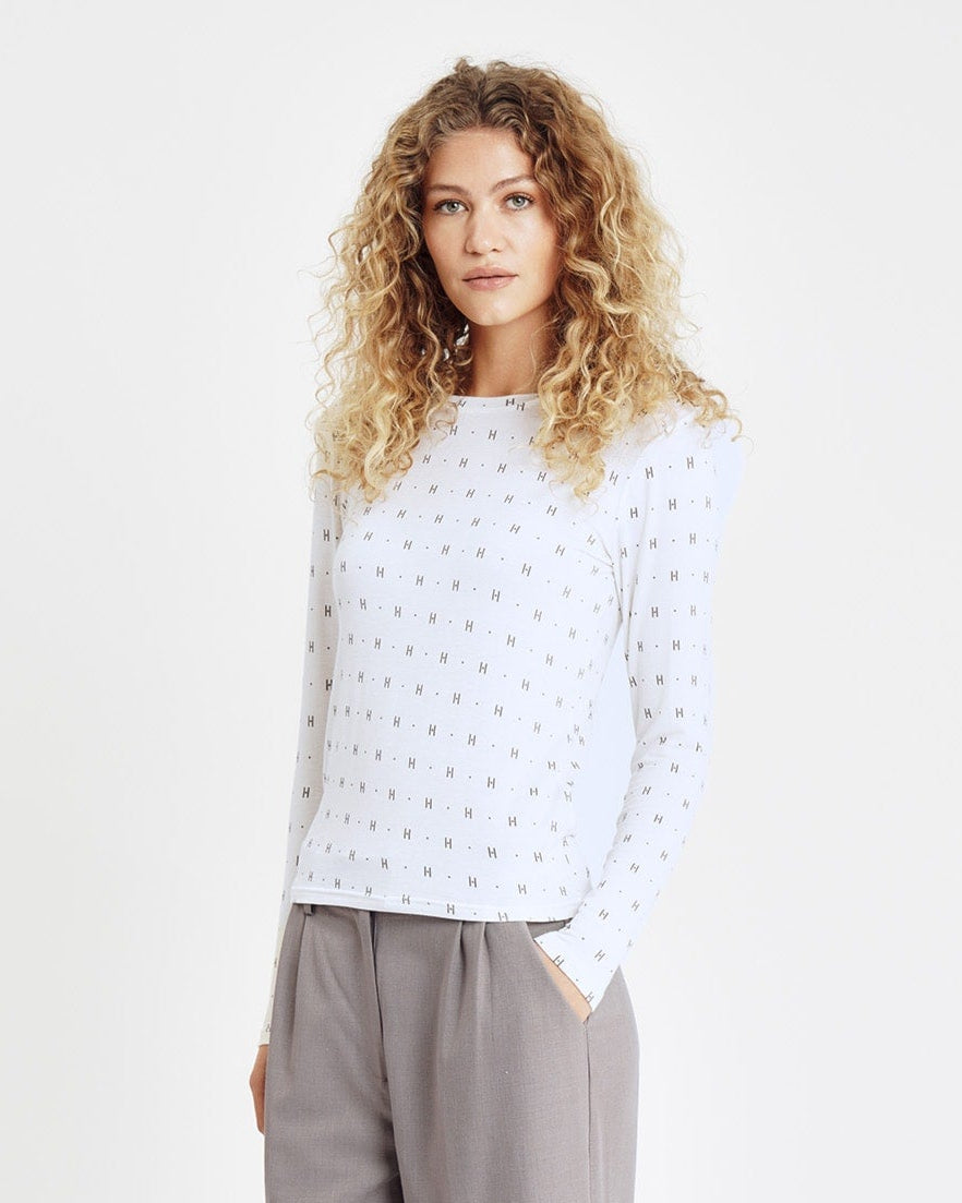 HTD tee l/s Cashmere Blend - White