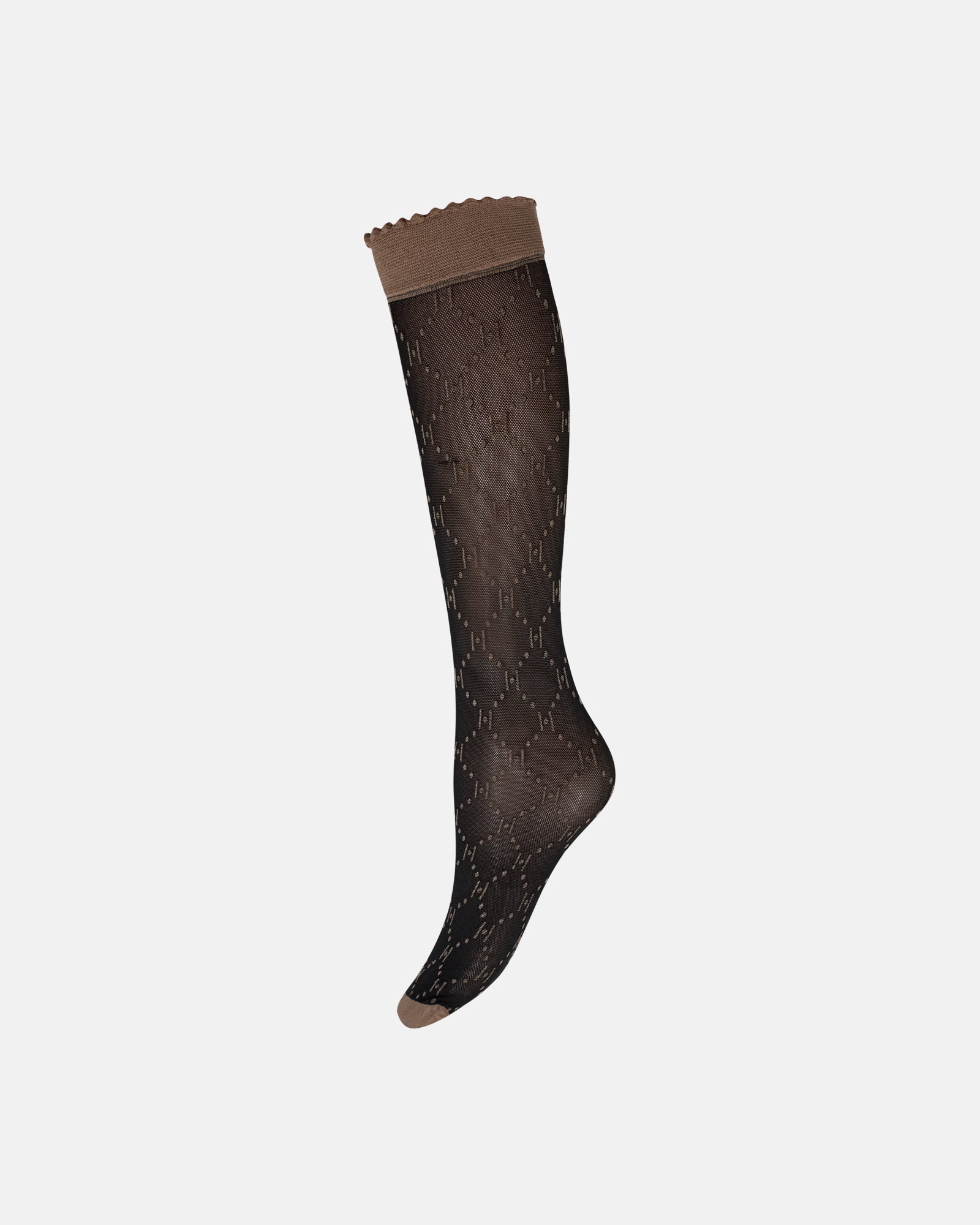 Knee high logo - Beige