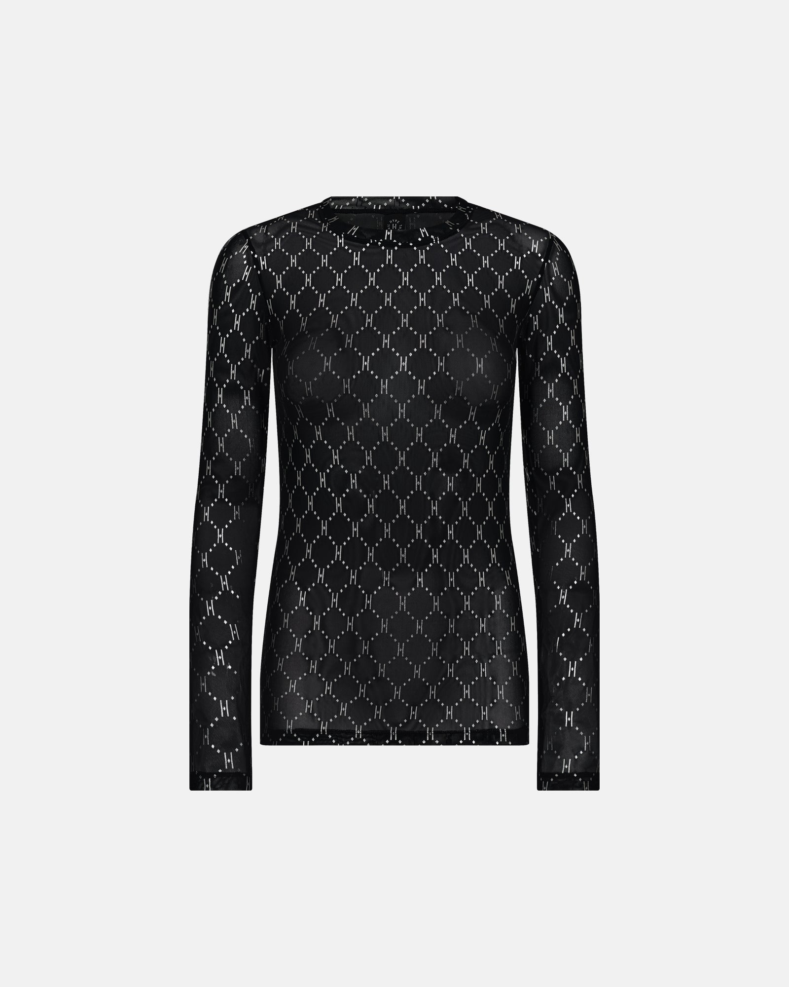 Mesh Blouse  - Grey