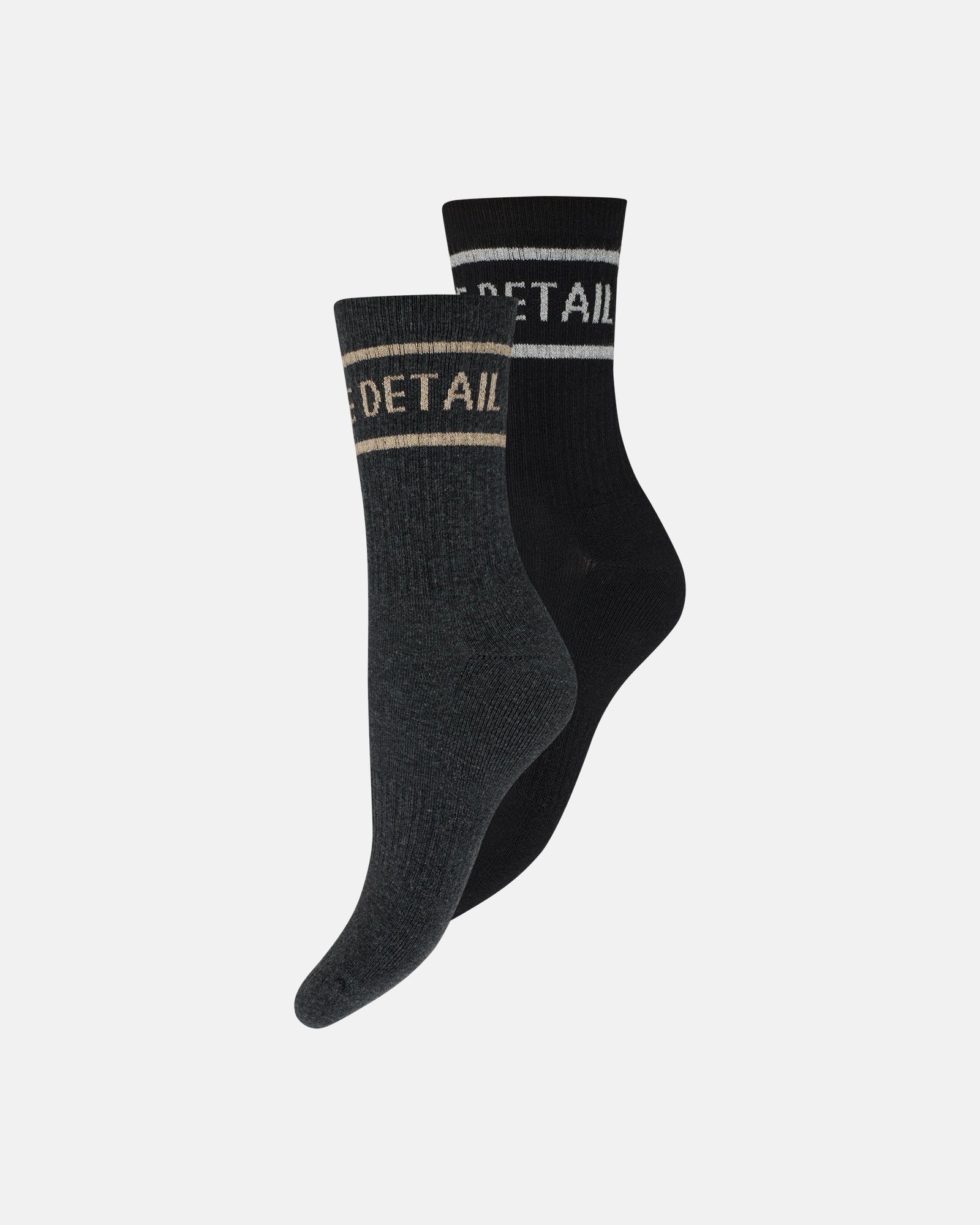 Tennis sock 2-pk - Black/Grey