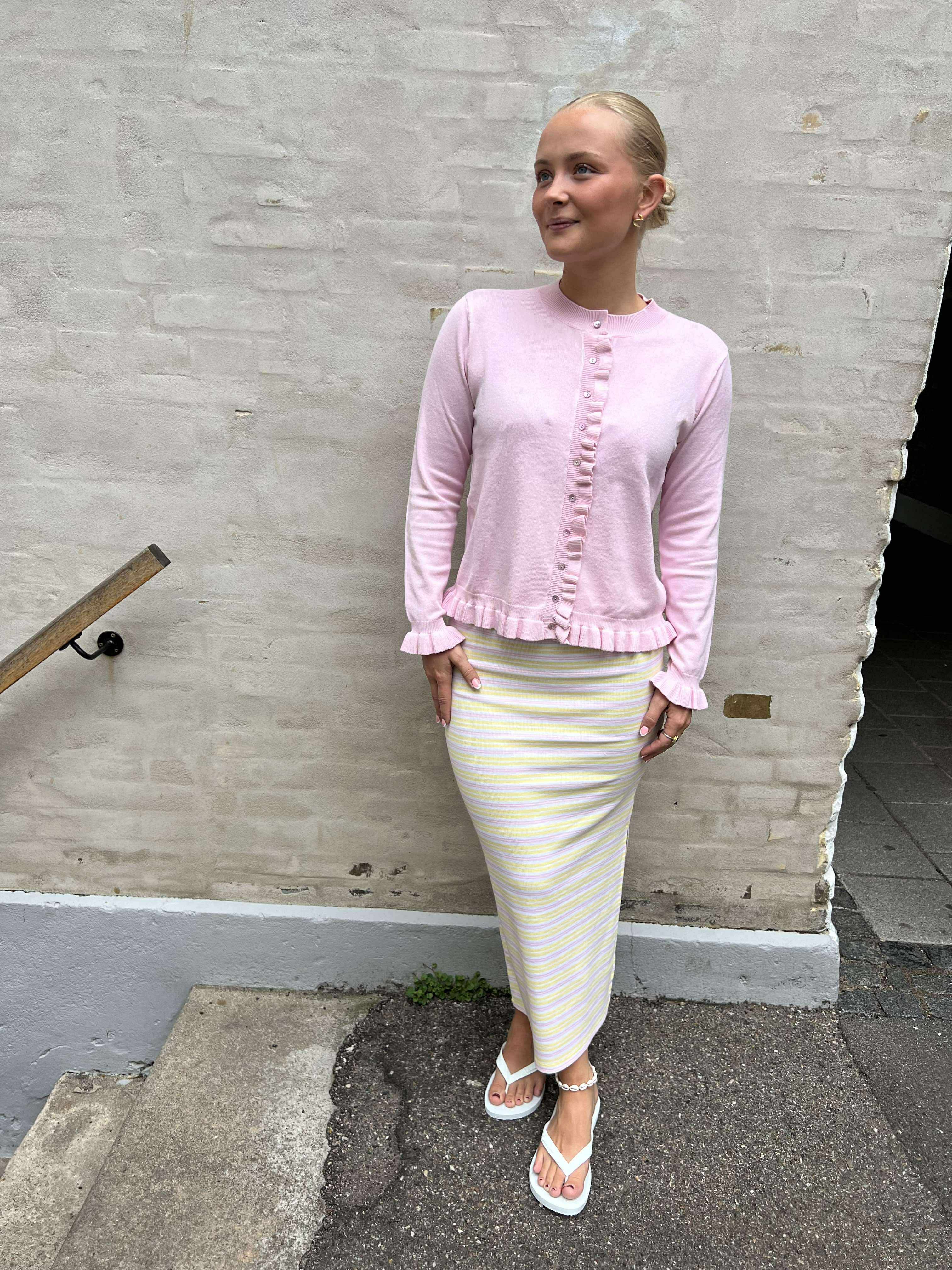 Sisse Solid Cardigan - Rose