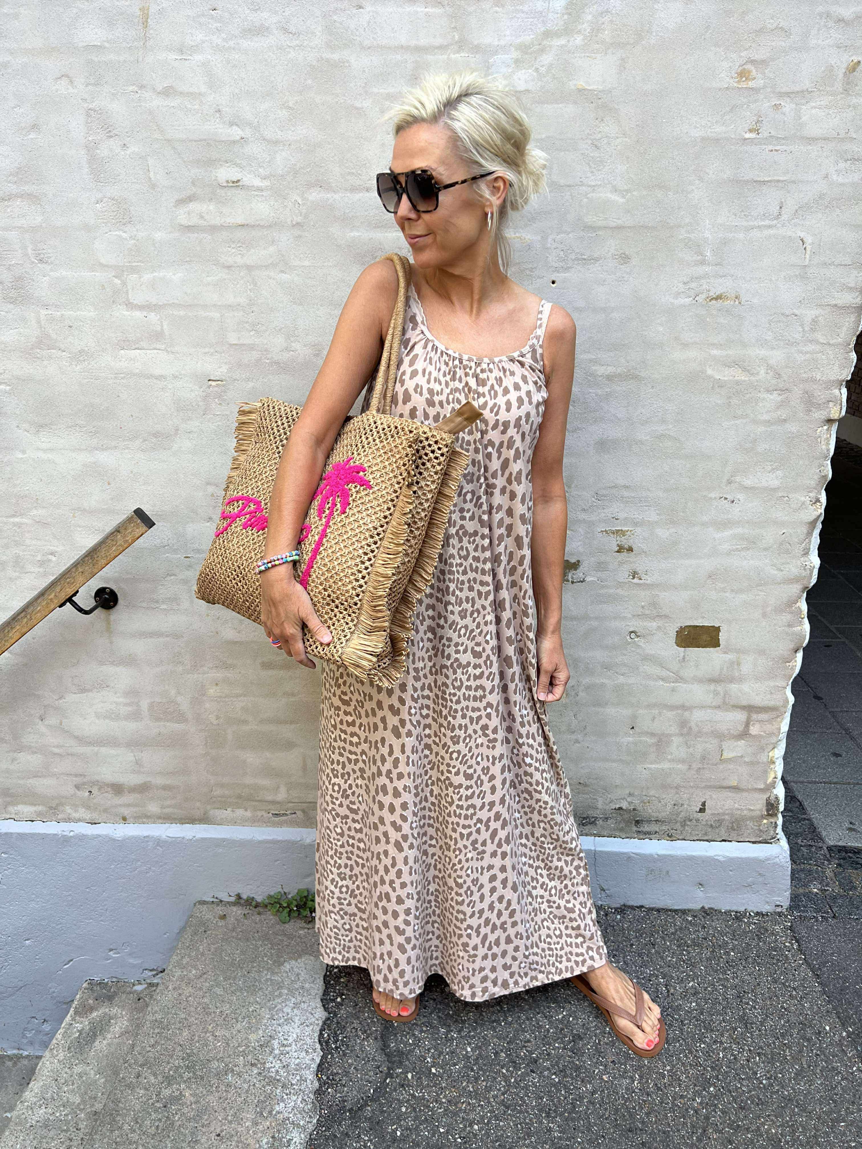 Alma Long Strap Dress - Desert Lux Leo