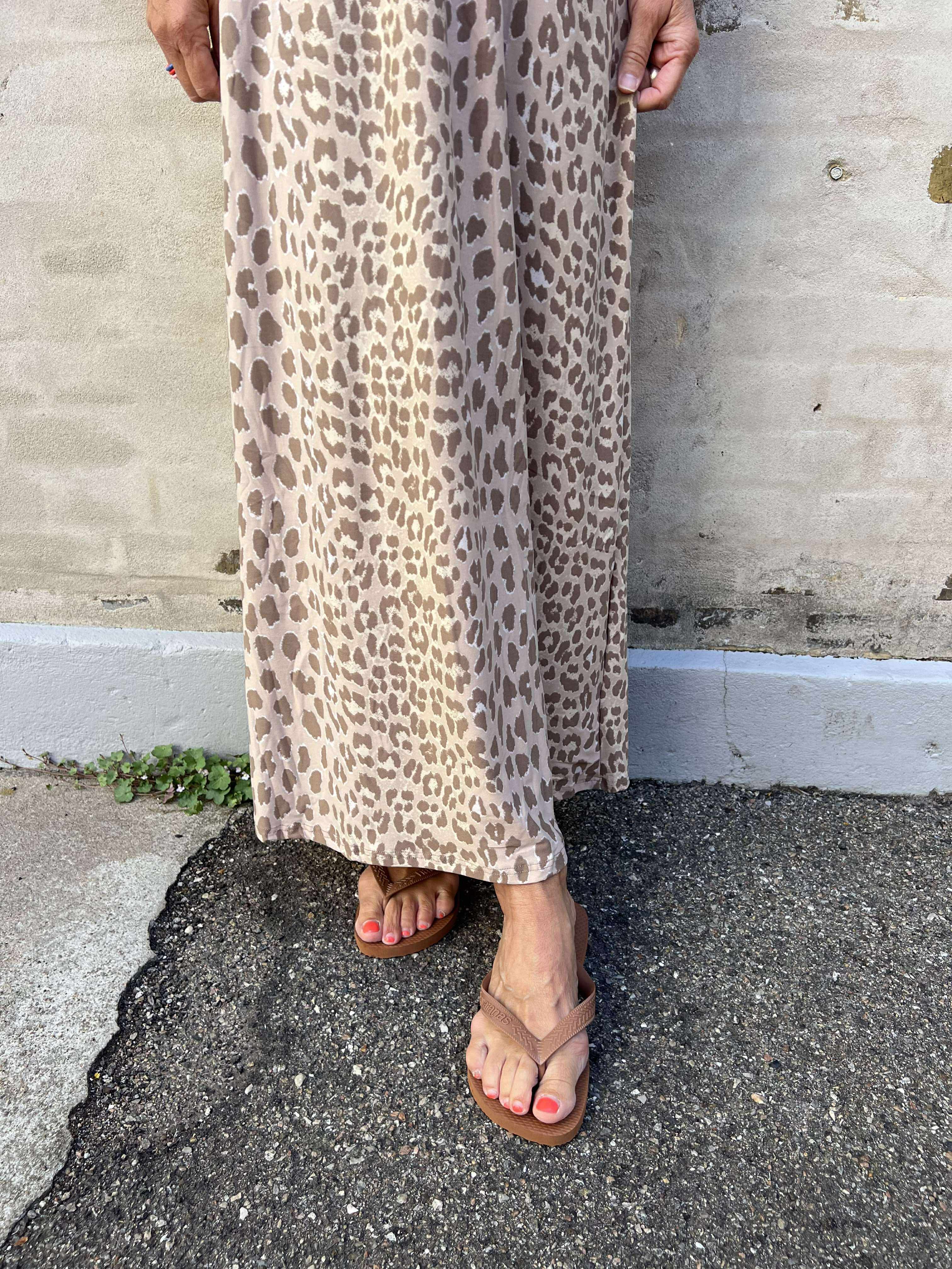 Alma Long Strap Dress - Desert Lux Leo