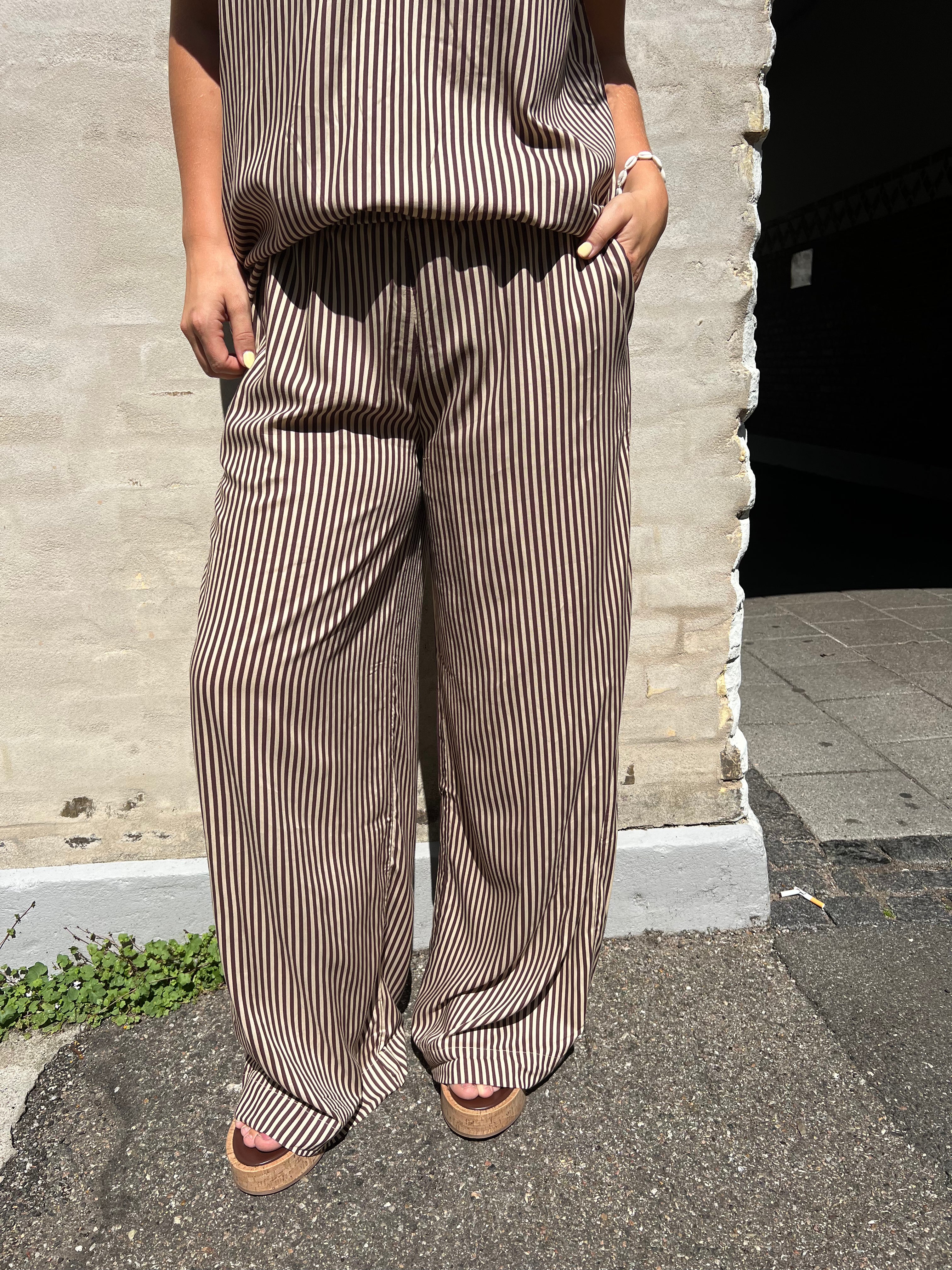Noah stripe pants brown