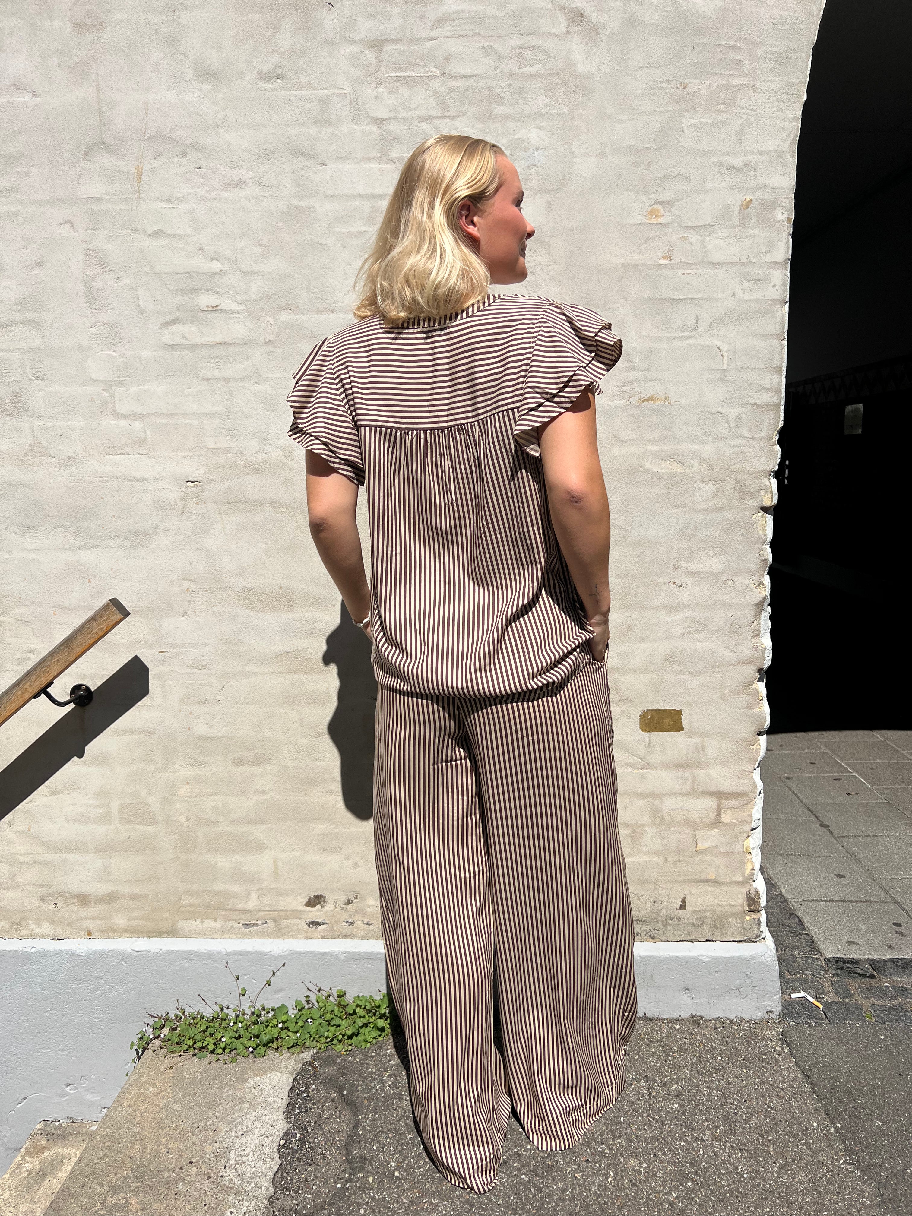 Noah stripe pants brown